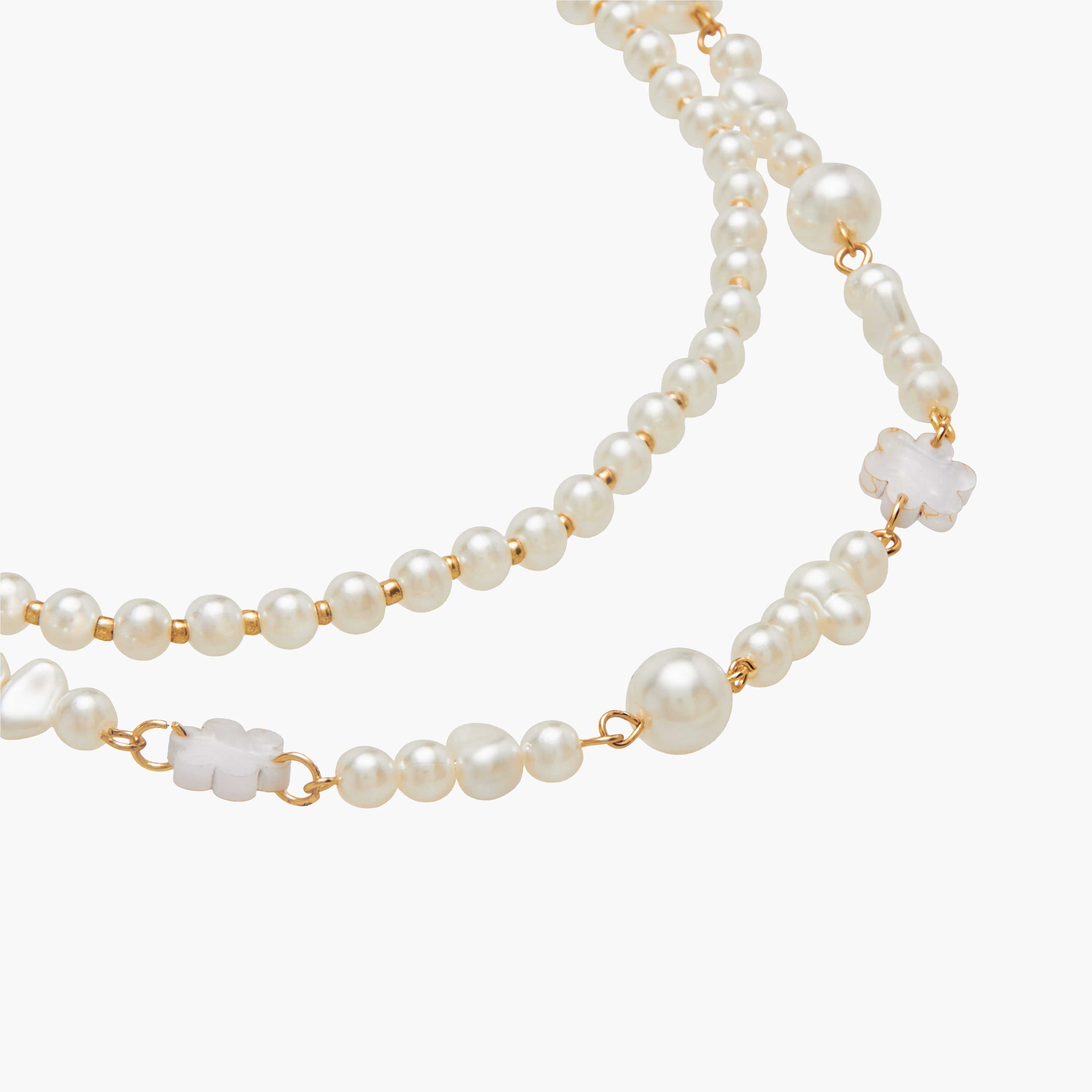 عقد بطبقتين مزين باللؤلؤ وبمشبك إغلاق-women-watchesandjewellery-jewellery-necklacesandpendants-image-3