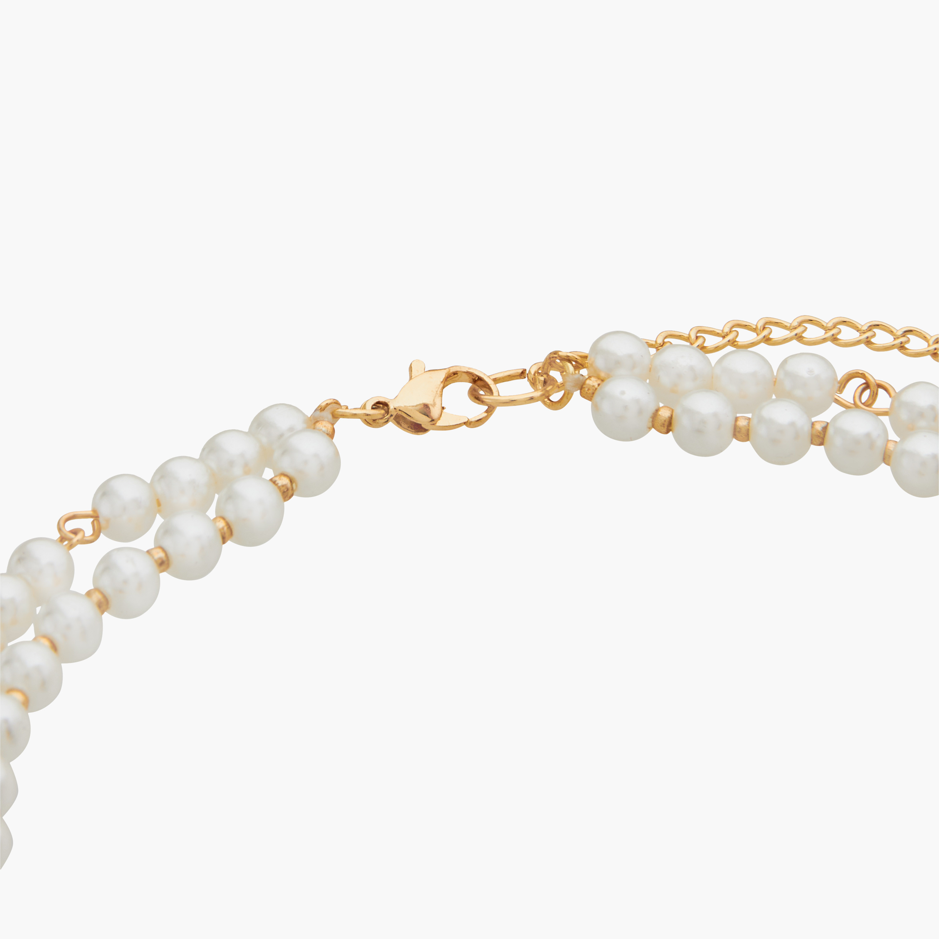 عقد بطبقتين مزين باللؤلؤ وبمشبك إغلاق-women-watchesandjewellery-jewellery-necklacesandpendants-image-4