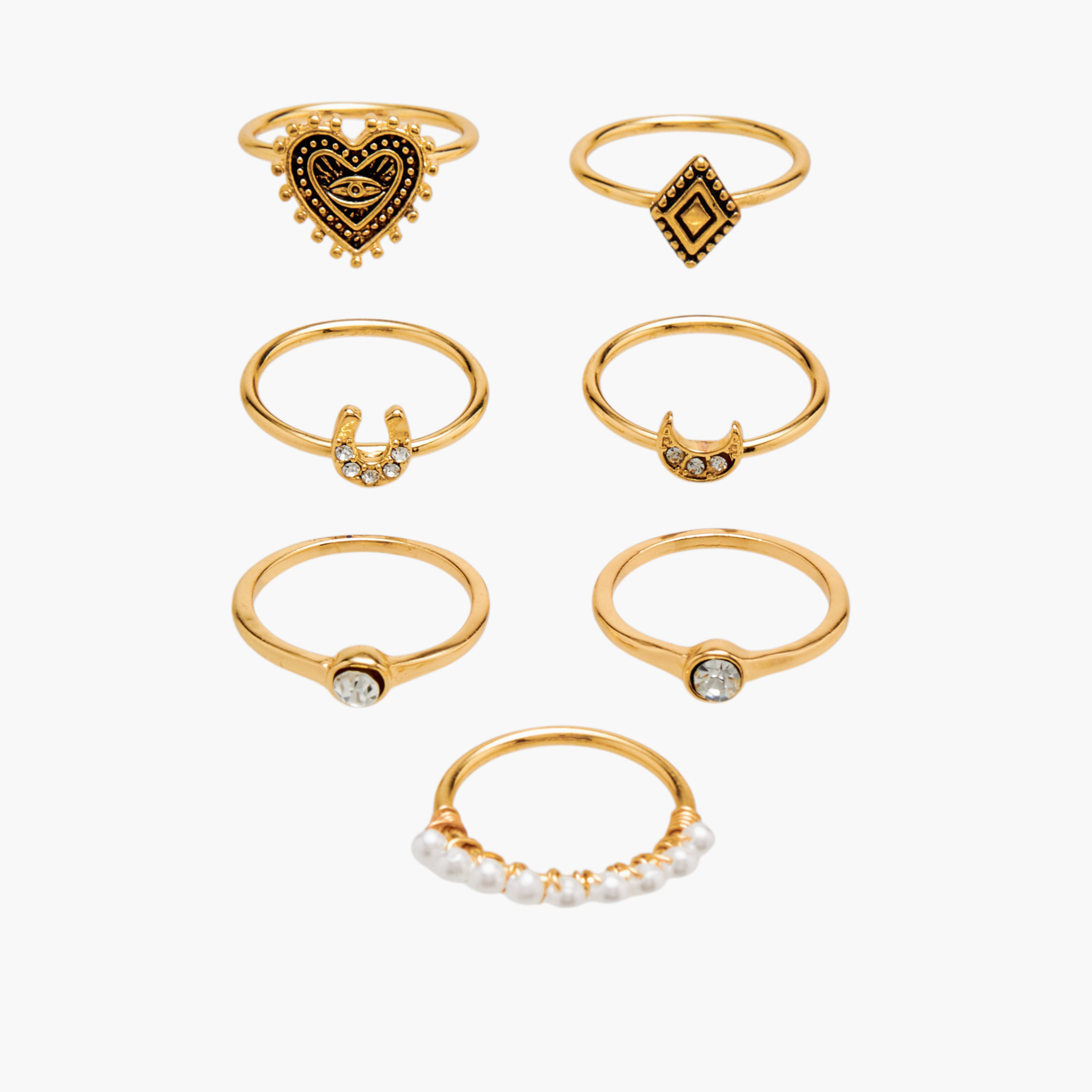 Assorted 7-Piece Ring Set - L-XL-women-watchesandjewellery-jewellery-rings-image-1