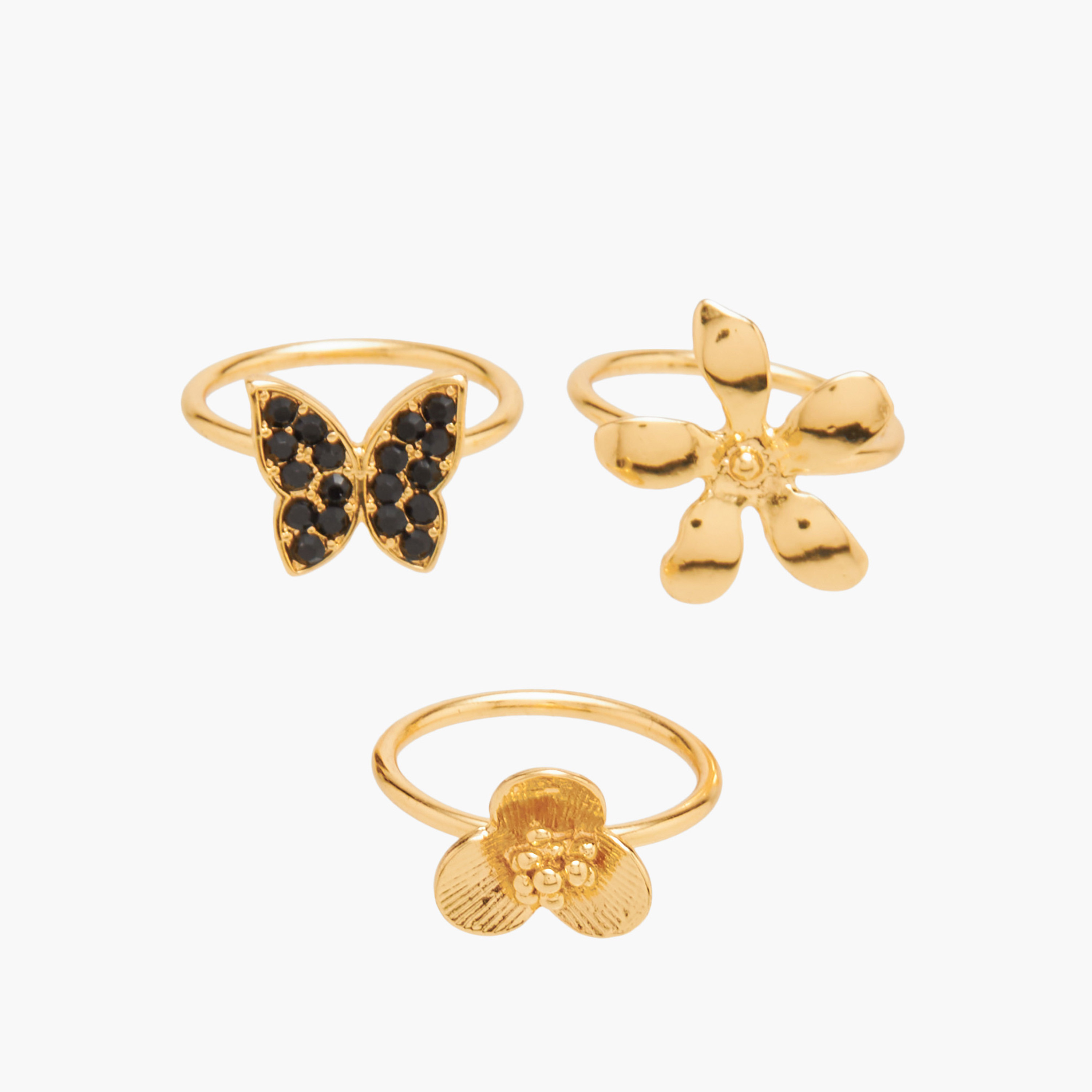 طقم خواتم 3 قطع مزينة - صغير - متوسط-women-watchesandjewellery-jewellery-rings-image-1