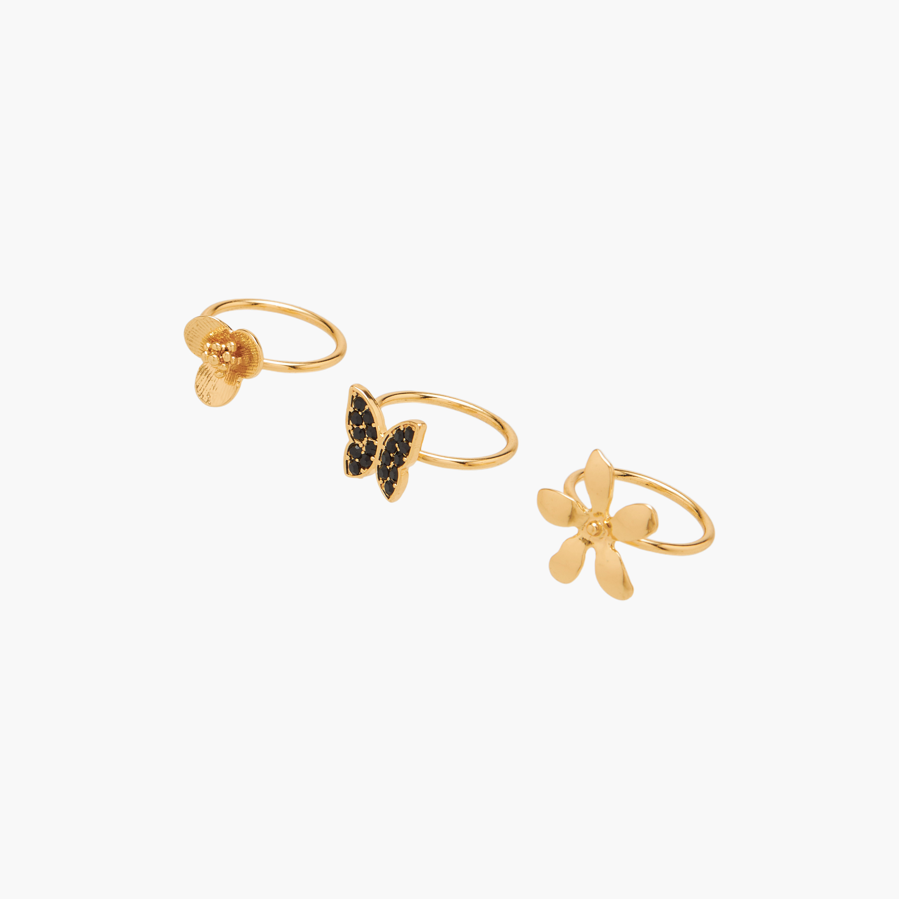 طقم خواتم 3 قطع مزينة - صغير - متوسط-women-watchesandjewellery-jewellery-rings-image-3