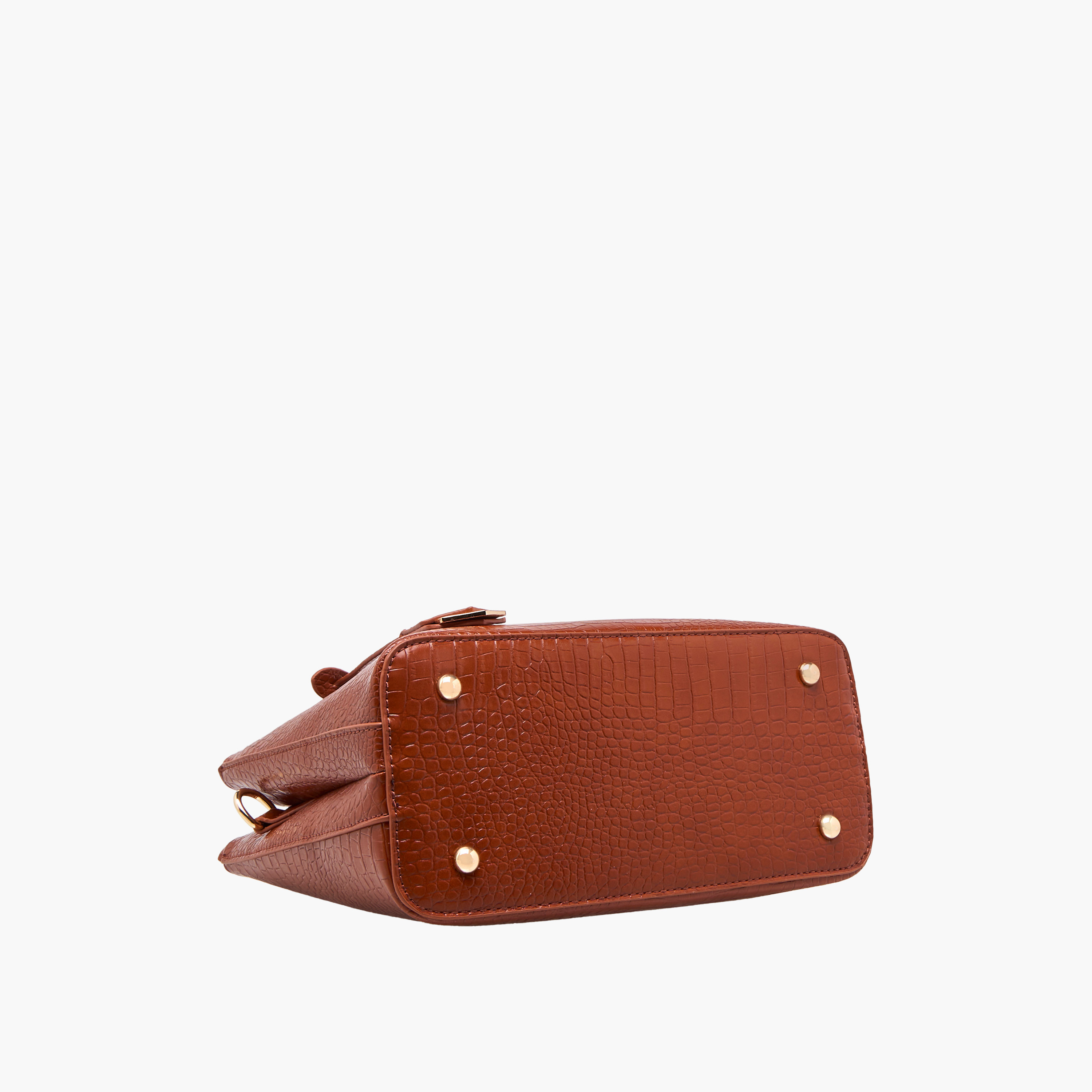 Bessie London Textured Tote Bag with Zip Closure and Detachable Handle-women-bagsandwallets-handbags-image-8