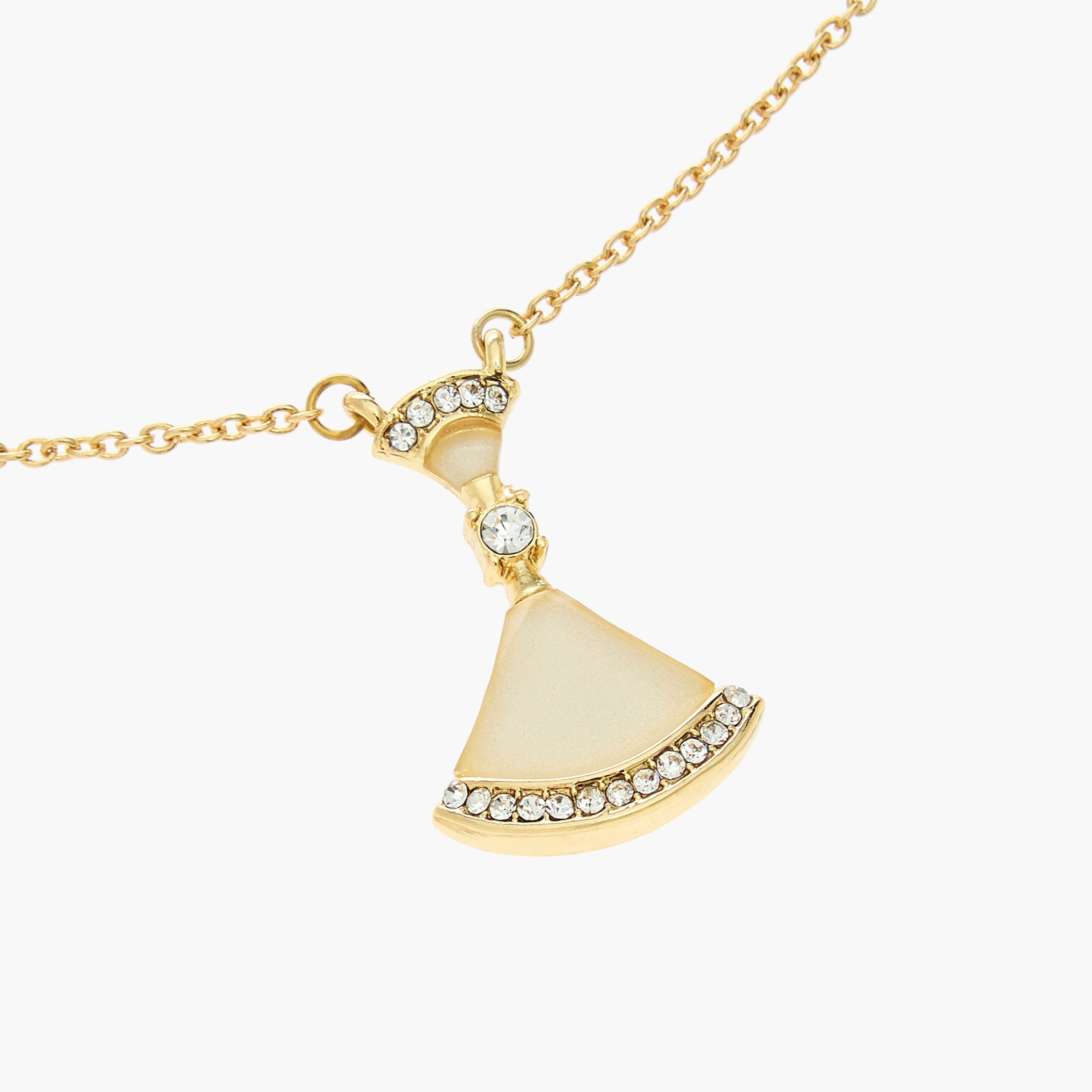 عقد مزين بدلاية معدن وحلق - طقم من قطعتين-women-watchesandjewellery-jewellery-jewellerysets-image-5