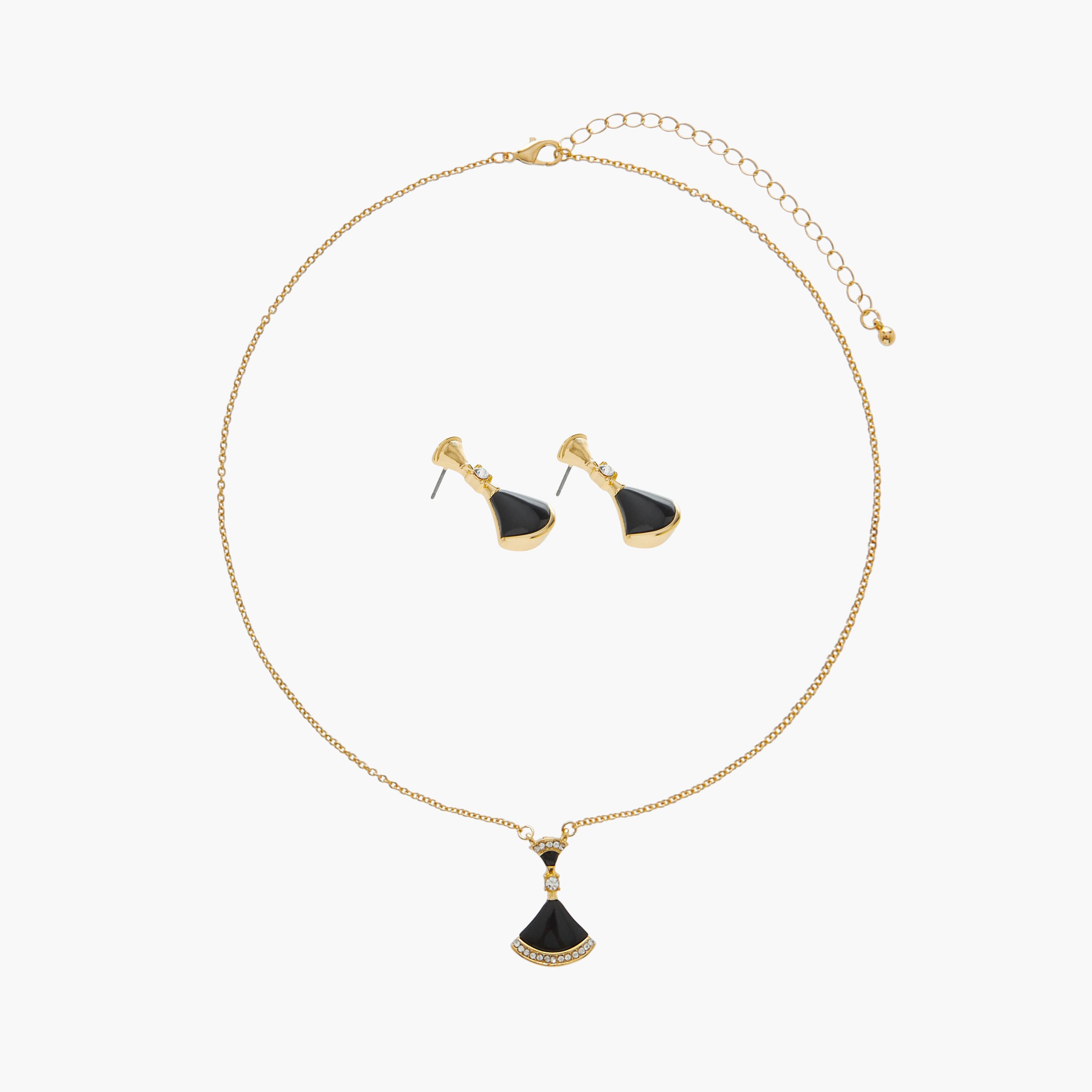 طقم عقد بدلاية مرصعة وحلق-women-watchesandjewellery-jewellery-jewellerysets-image-1