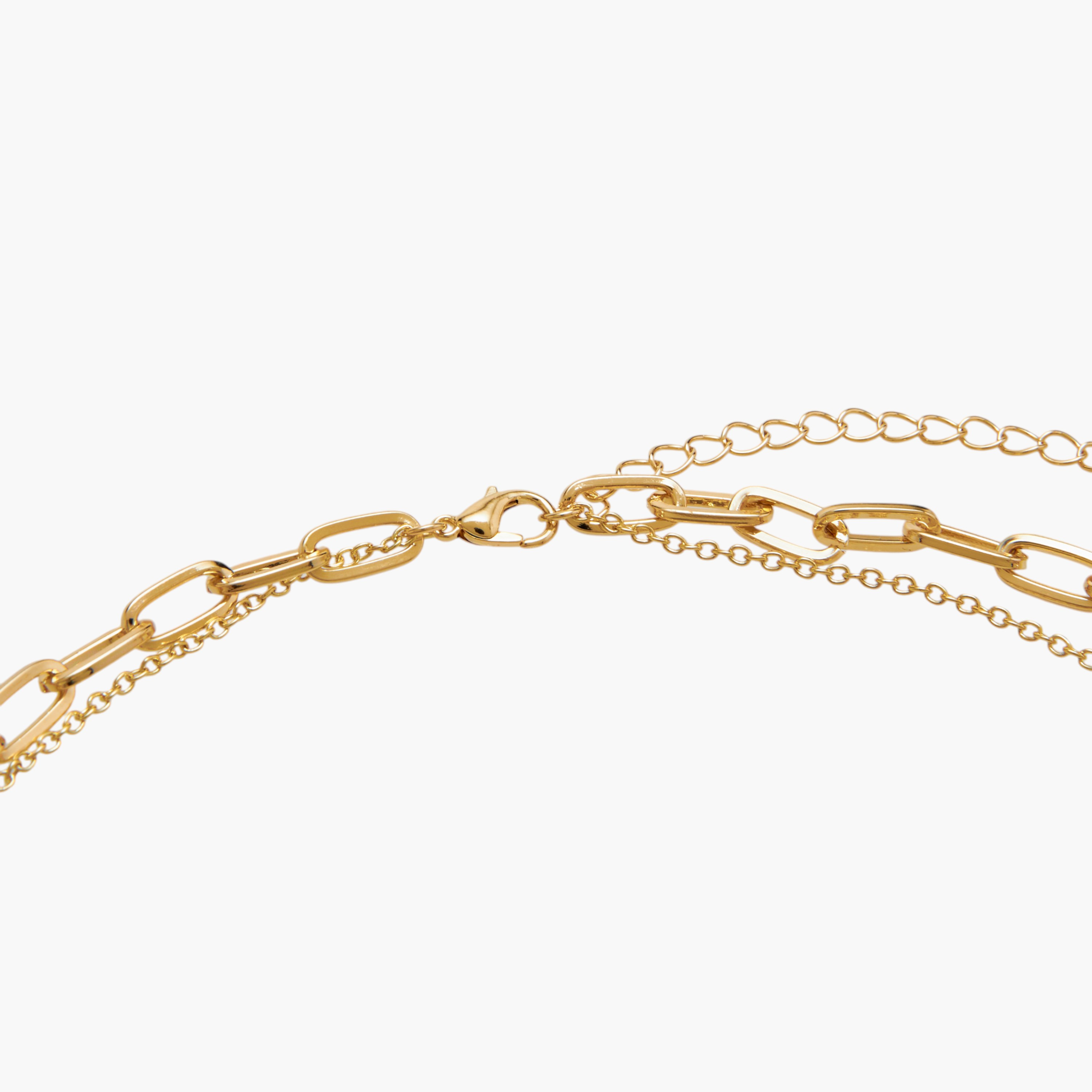 Charm Detail Layered Necklace with Lobster Clasp Closure-women-watchesandjewellery-jewellery-necklacesandpendants-image-4