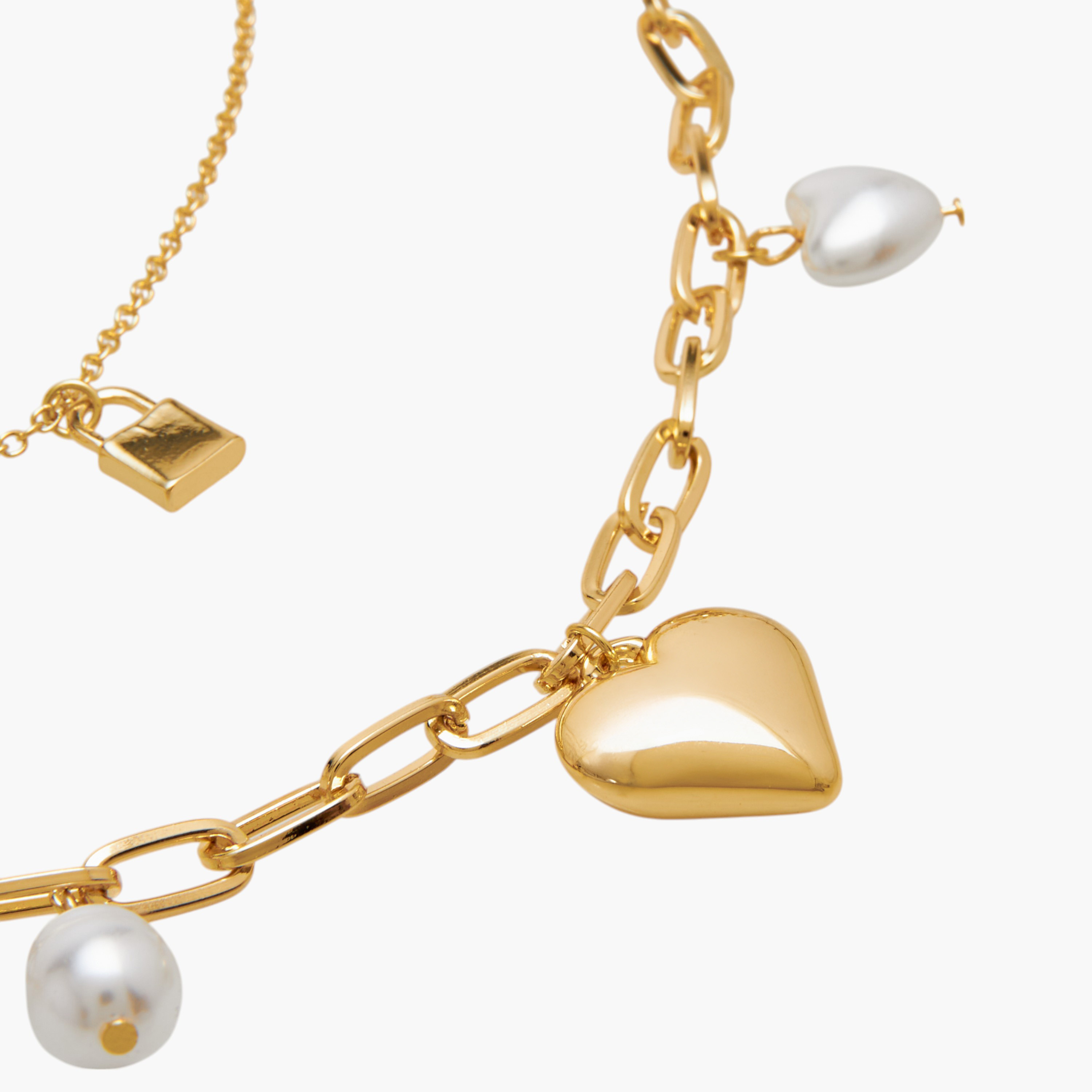 Charm Detail Layered Necklace with Lobster Clasp Closure-women-watchesandjewellery-jewellery-necklacesandpendants-image-5