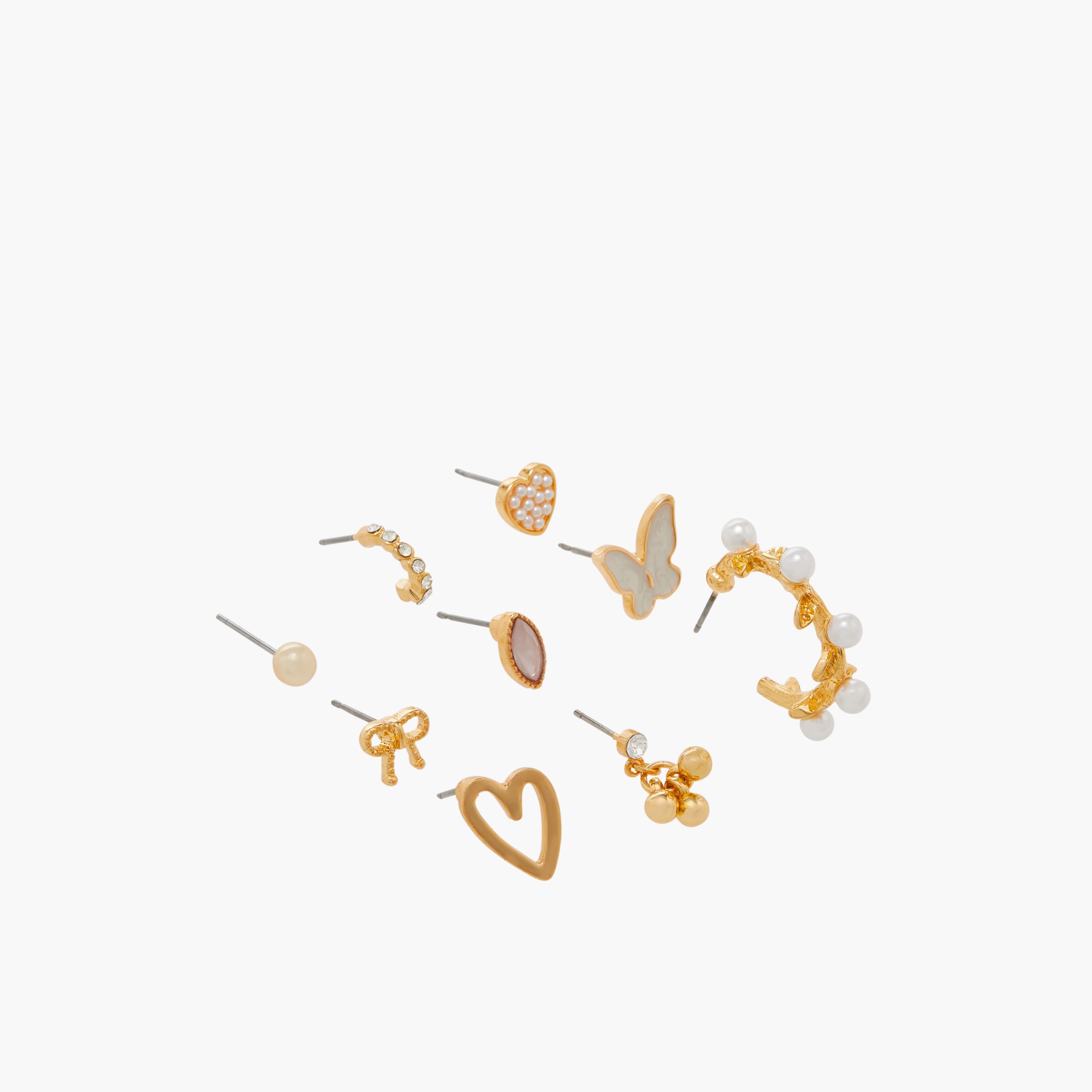حلقان متنوعة بمكبس إغلاق خلفي - مجموعة من 9-women-watchesandjewellery-jewellery-earrings-image-3