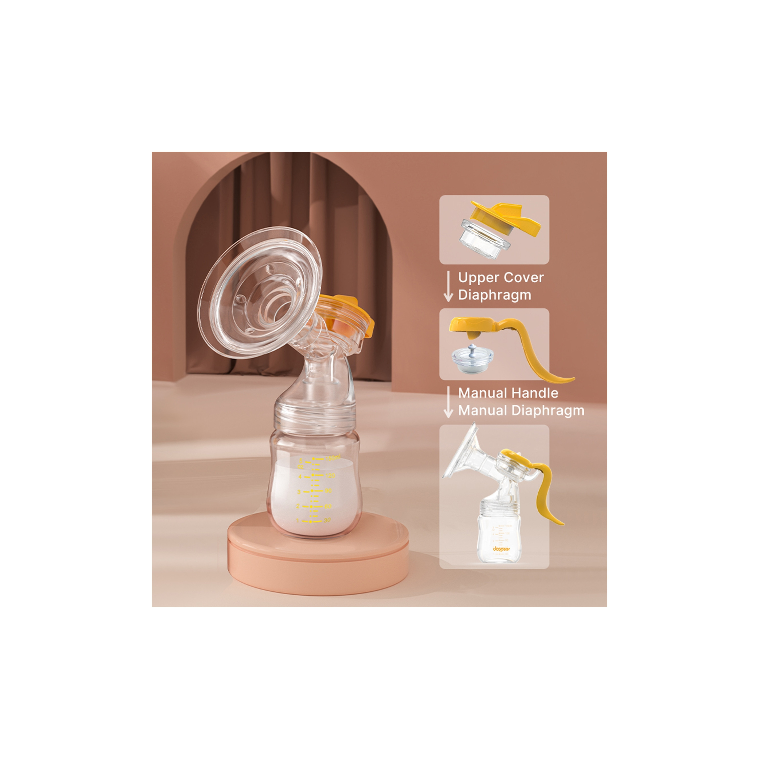 مضخة الثدي اليدوية دووبسر - 150 مل-baby-feeding-breastfeedingandcare-image-8