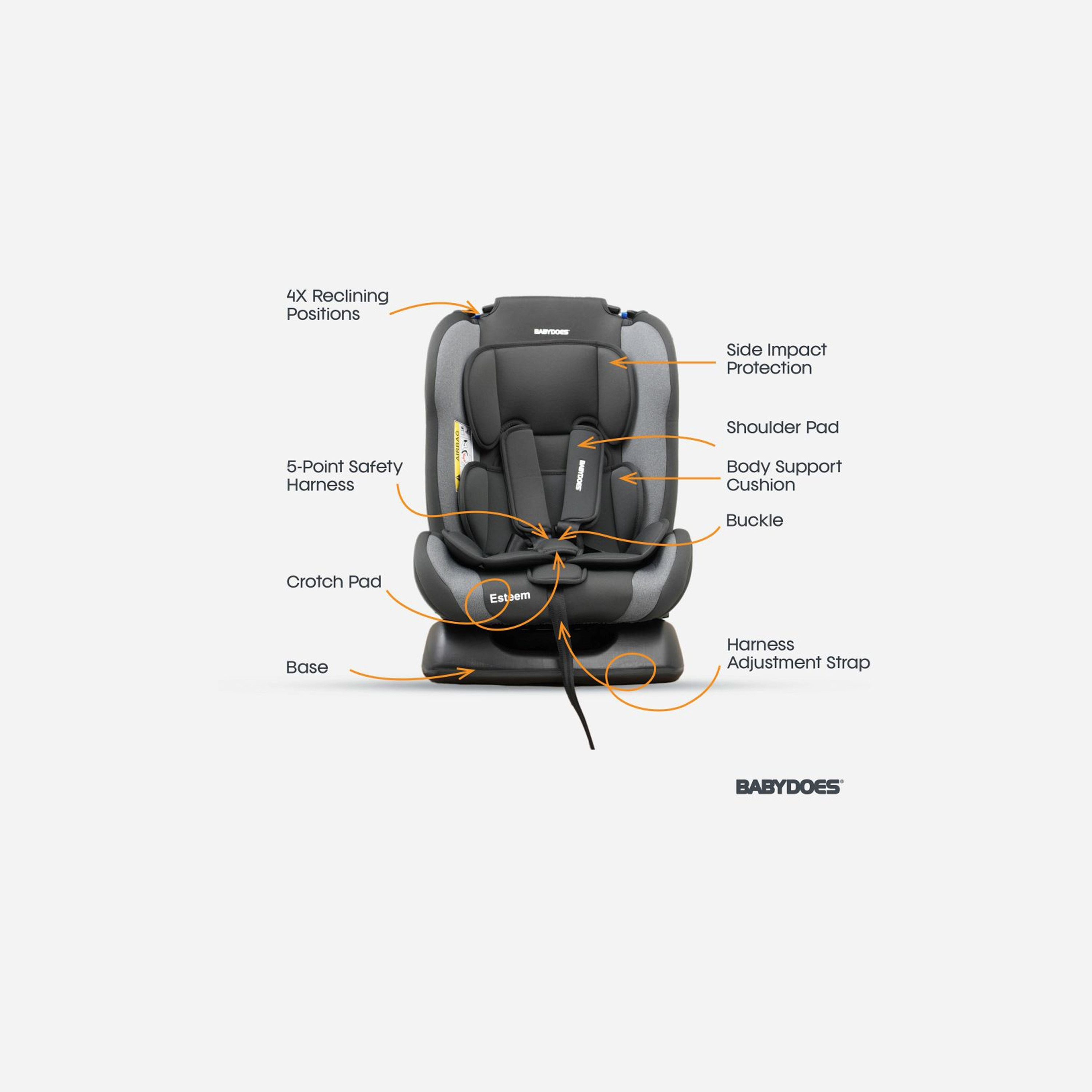 Babydoes ESTEEM Travel Car Seat - 0-7 Years-baby-gear-carseats-image-2