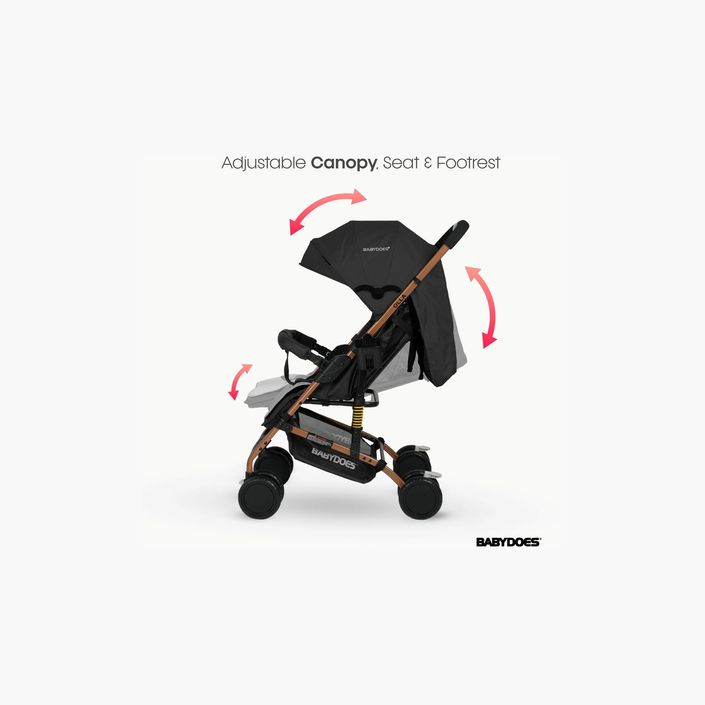 Babydoes Olla Foldable Stroller with Air Travel Cabin & Shock Absorbing Wheels - 0-4 Years-baby-gear-strollersandprams-strollers-image-9