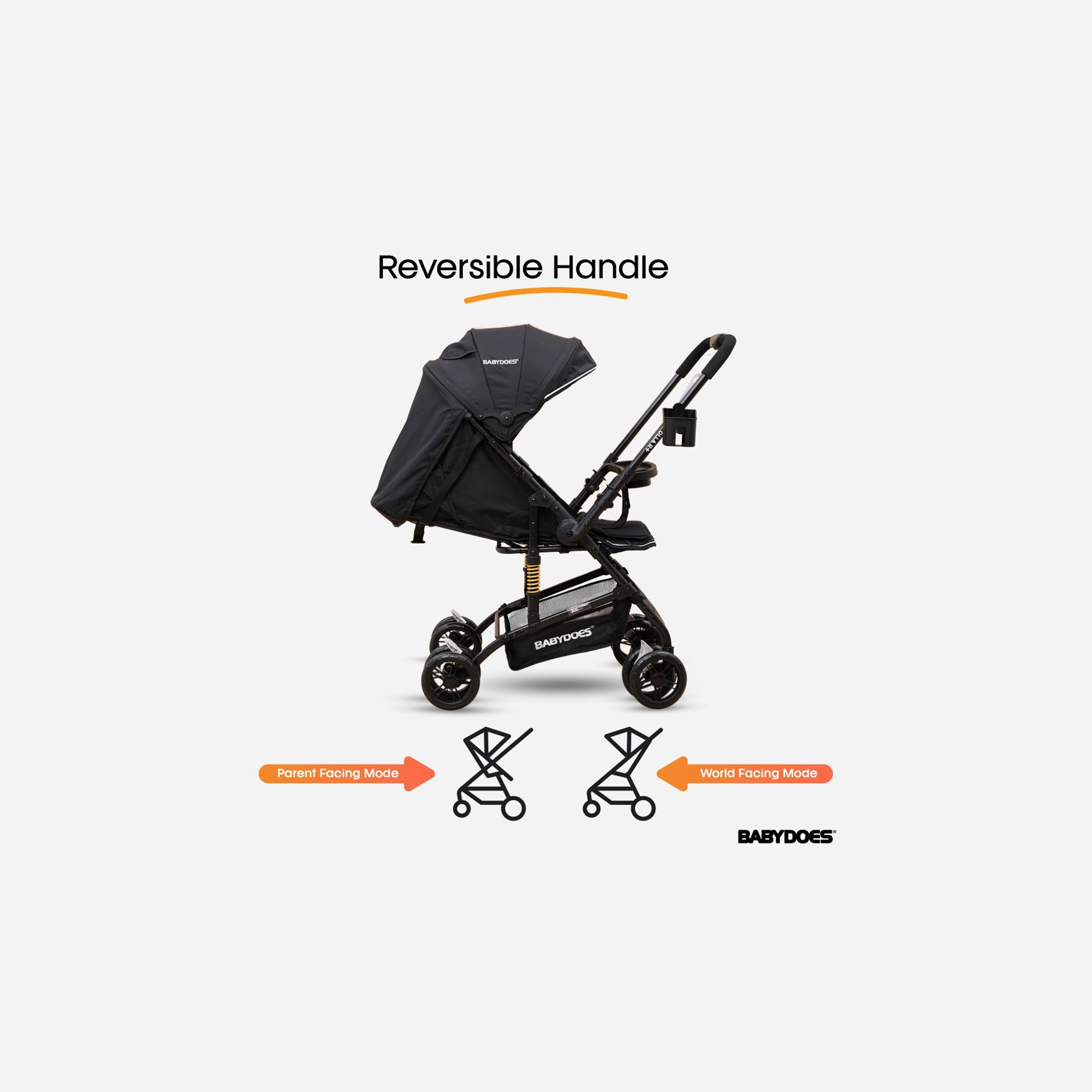 Babydoes Olla R+ Foldable Stroller with Reversable Handle & Air Travel Cabin - 0-4 Years-baby-gear-strollersandprams-strollers-image-4