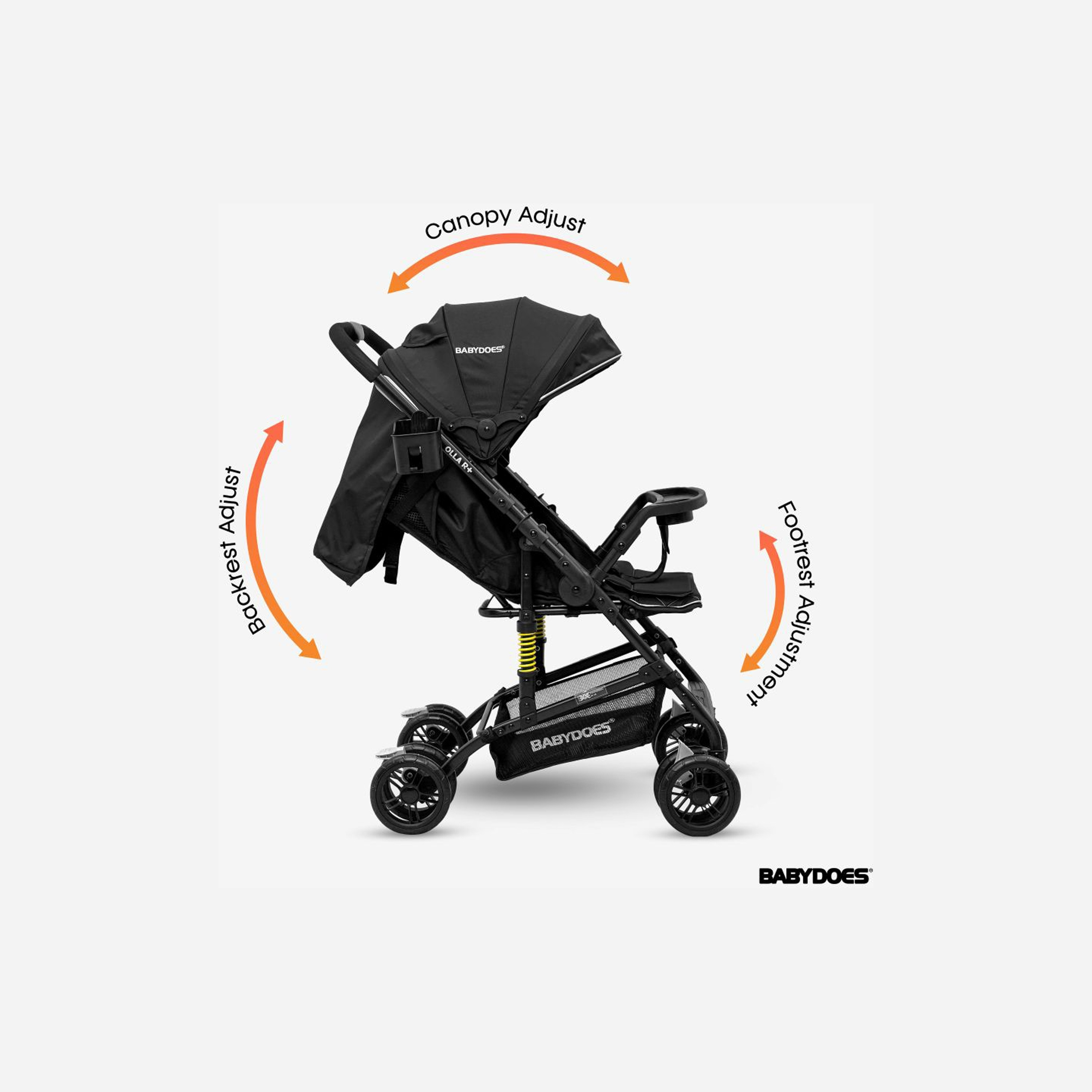 Babydoes Olla R+ Foldable Stroller with Reversable Handle & Air Travel Cabin - 0-4 Years-baby-gear-strollersandprams-strollers-image-5