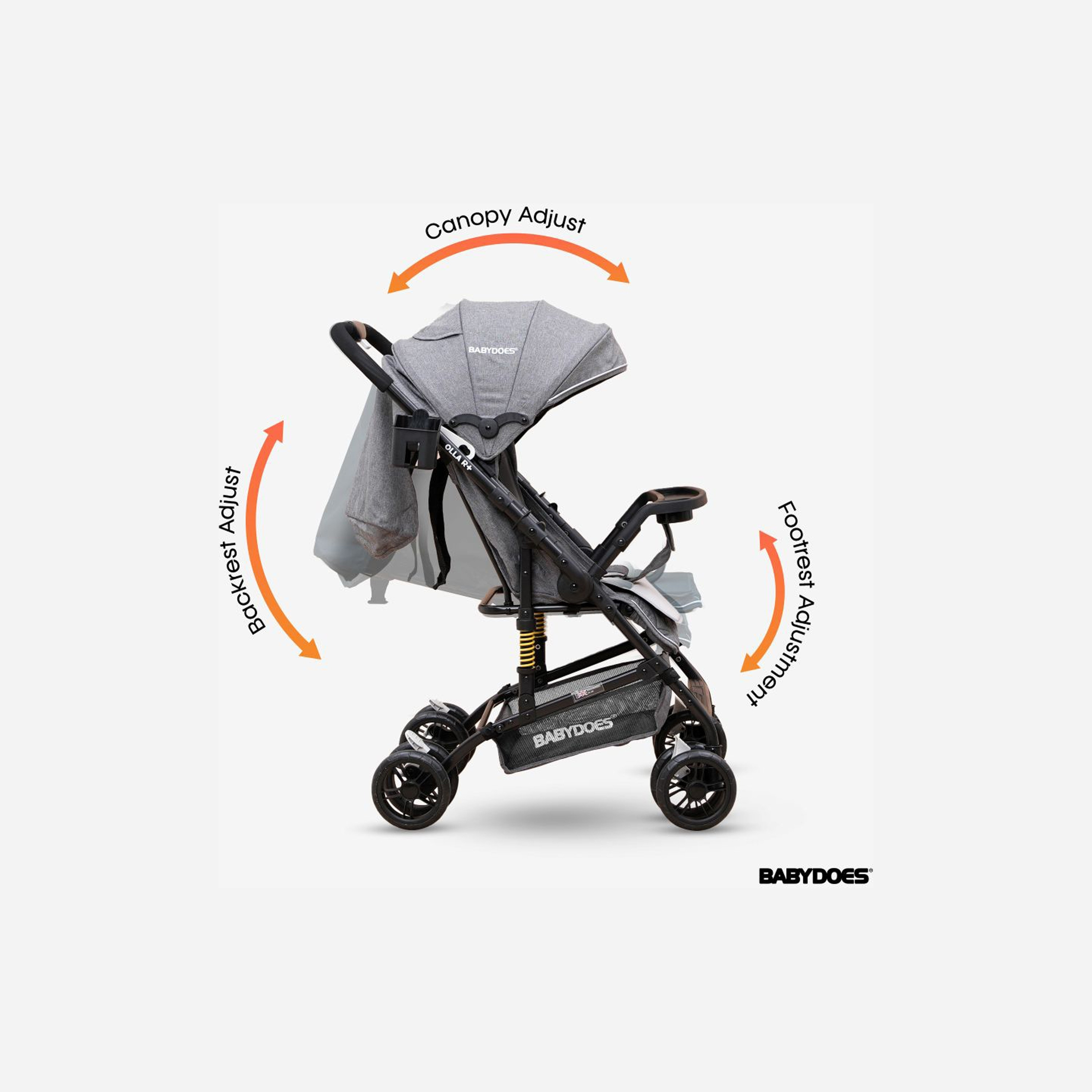 Babydoes Olla R+ Foldable Stroller with Reversable Handle & Air Travel Cabin - 0-4 Years-baby-gear-strollersandprams-strollers-image-5