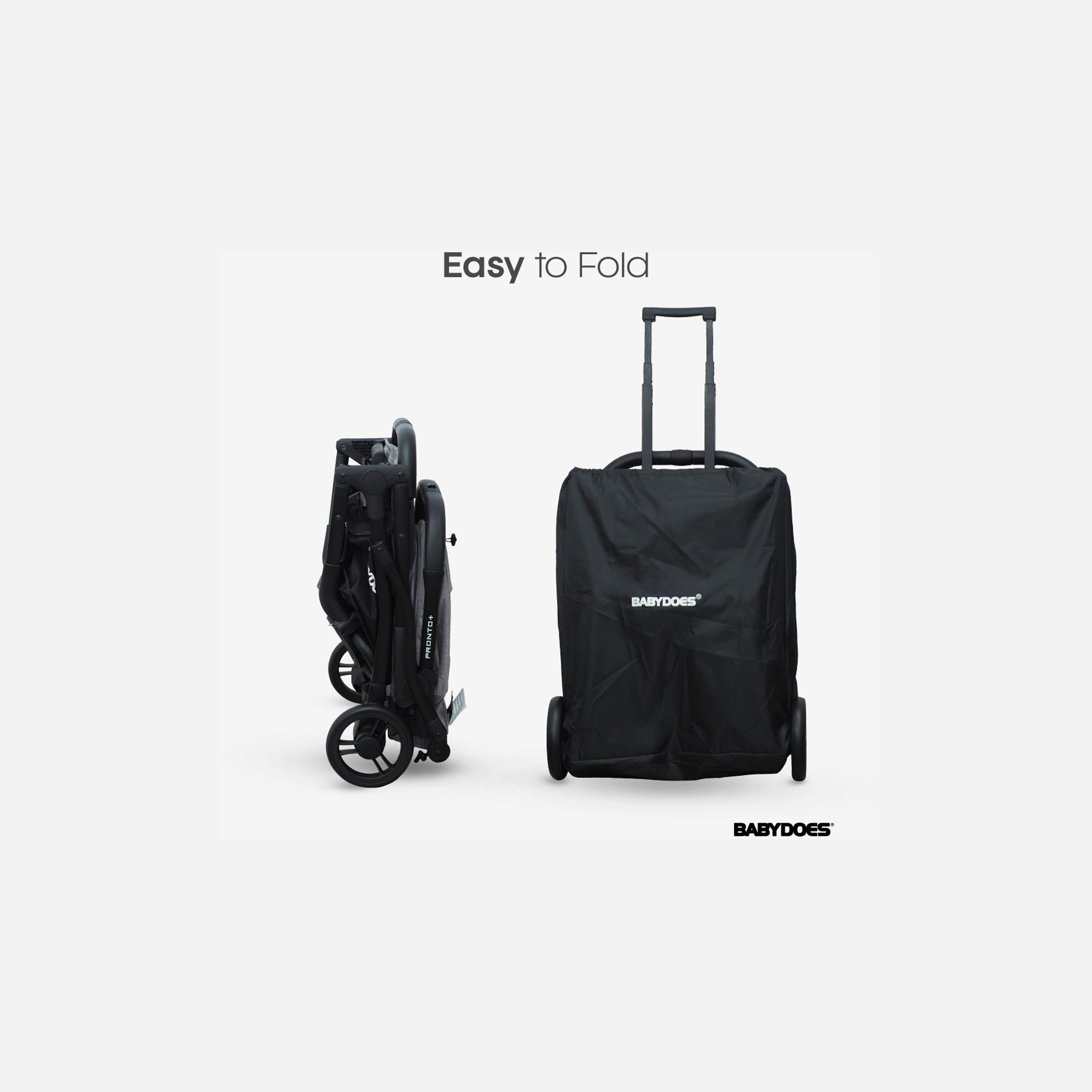 Babydoes Pronto+ Foldable Stroller with One-Click Brake System & Wide Canopy - 0-4 Years-baby-gear-strollersandprams-strollers-image-10