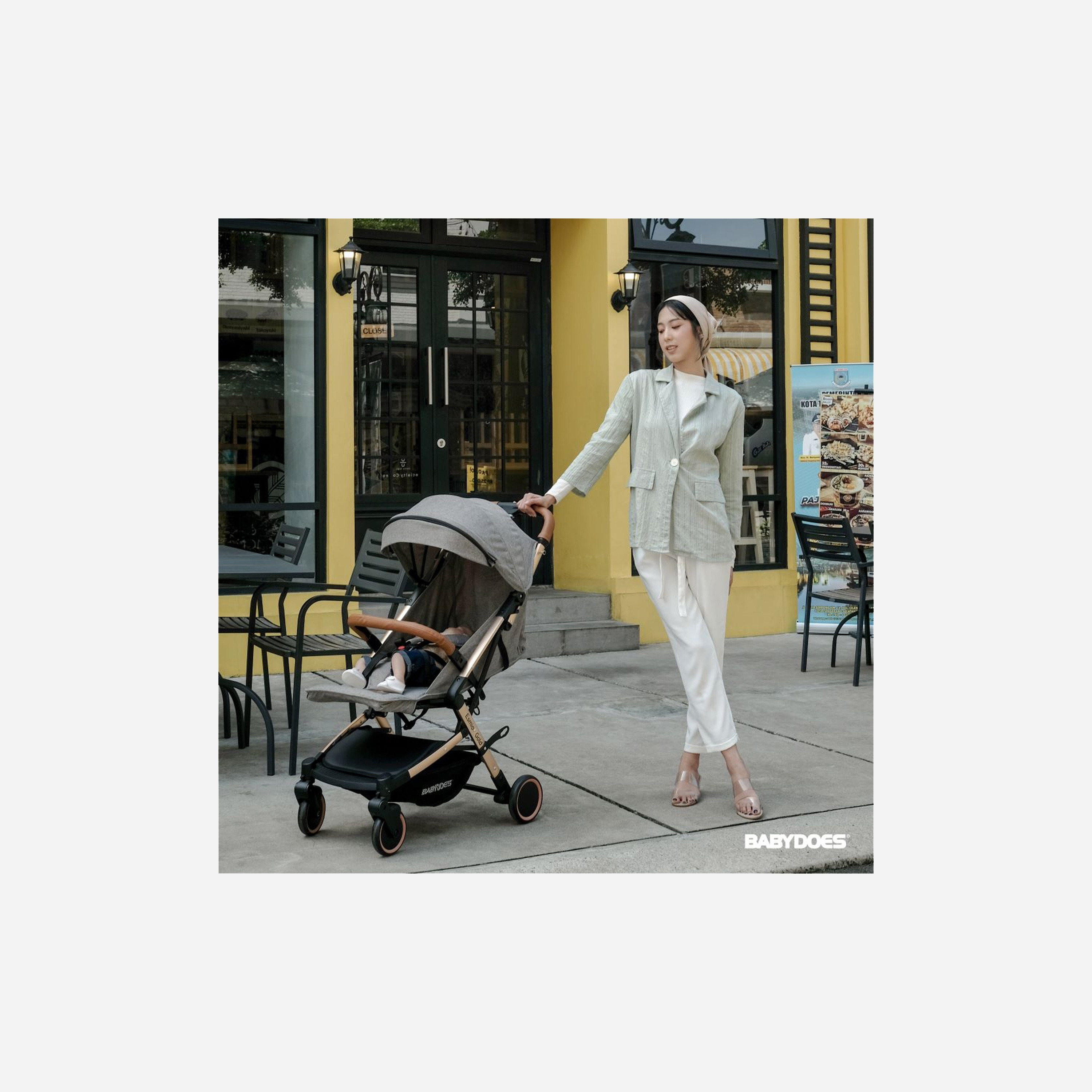 Babydoes ESMIO GOLD Travel Lite Shock Proof Stroller with Golden Frame - 0-4 Years-baby-gear-strollersandprams-strollers-image-6