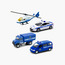 Welly 7-Piece City Police Toy Vehicle and Helicopter Set-toys-playvehicles-vehicleplaysets-image-1