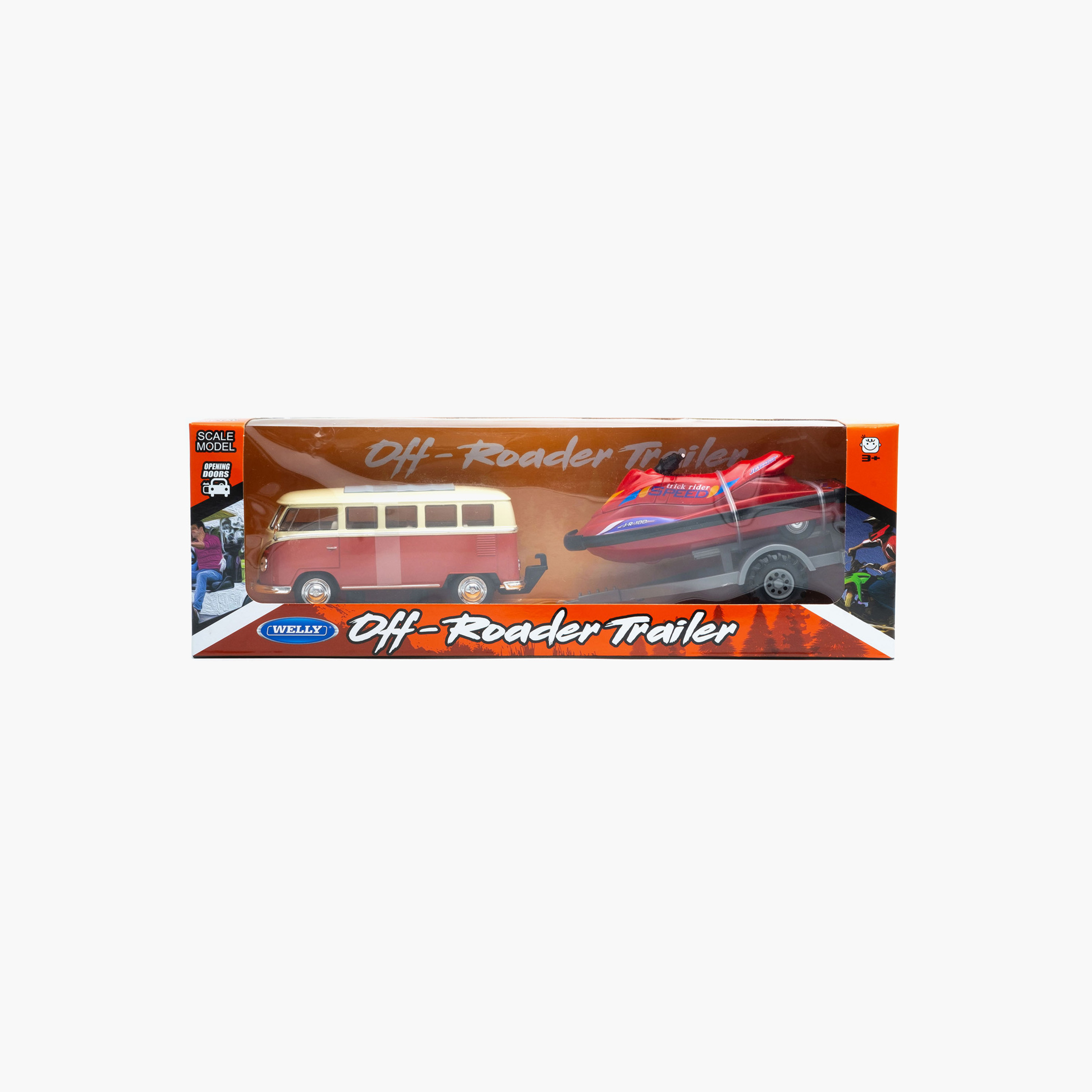 Welly 1:32 Free Wheel Off-Roader Toy Trailer Set-toys-playvehicles-diecastcars-image-2