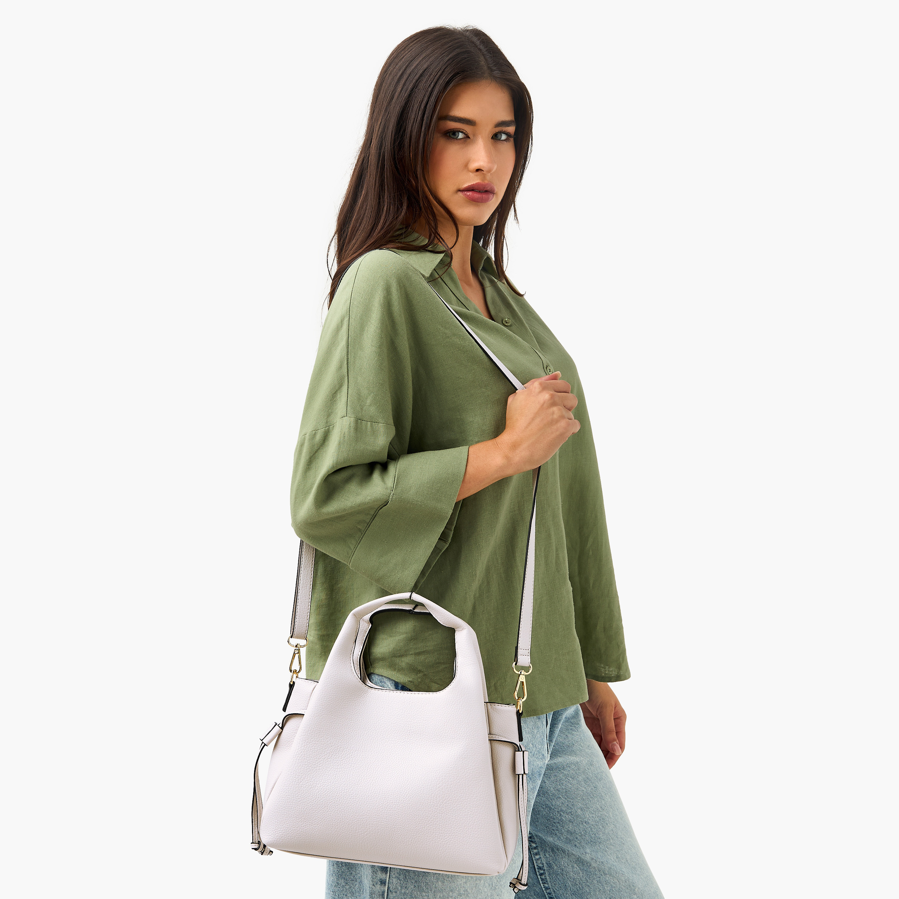 شنطة توتي بارزة الملمس بسحاب إغلاق ومقبض علوي من ساشا-women-bagsandwallets-handbags-image-2