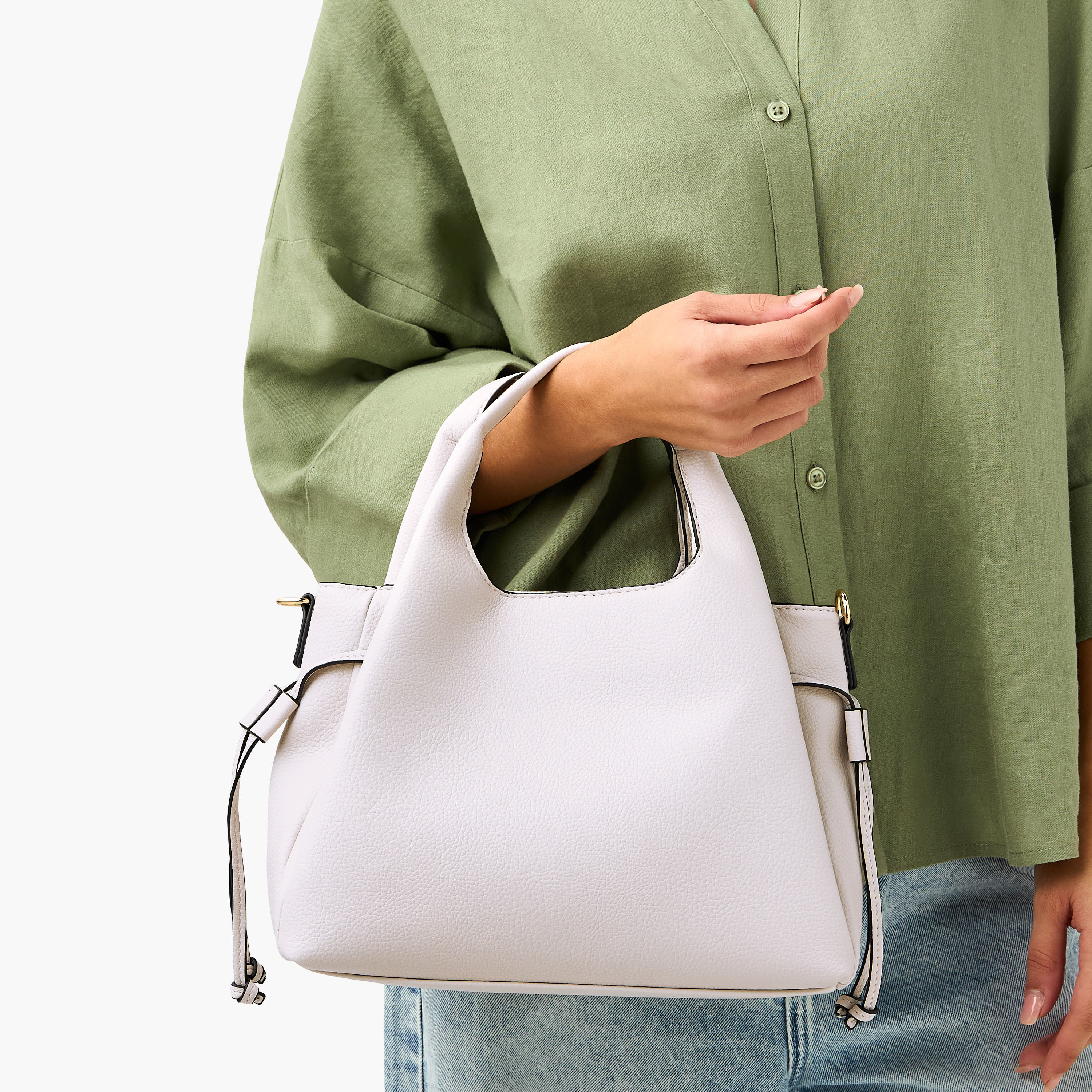 شنطة توتي بارزة الملمس بسحاب إغلاق ومقبض علوي من ساشا-women-bagsandwallets-handbags-image-8