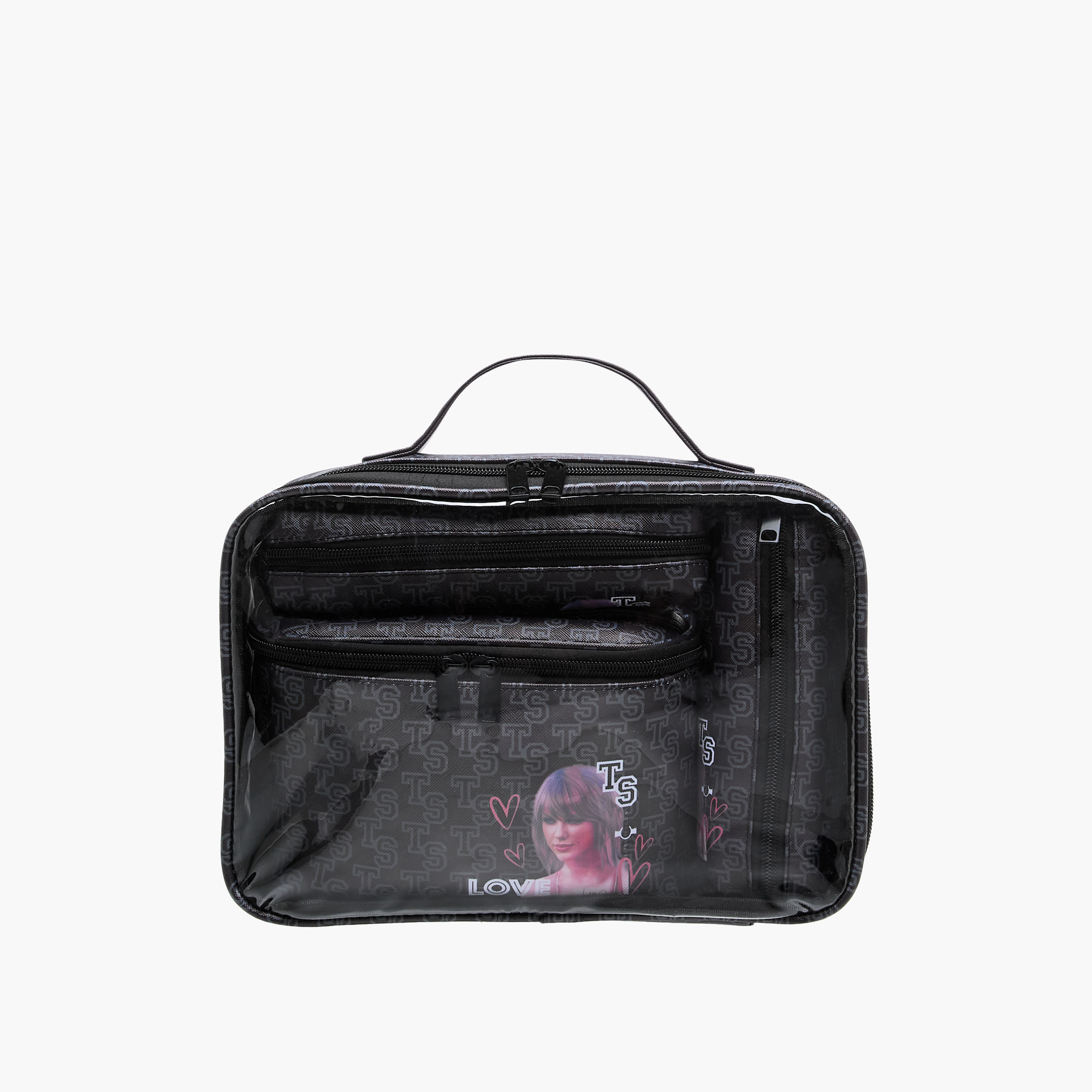 Taylor Swift Print 4-Piece Cosmetic Bag Set-beautyandpersonalcare-makeup-brushesandaccessories-makeuppouches-image-2