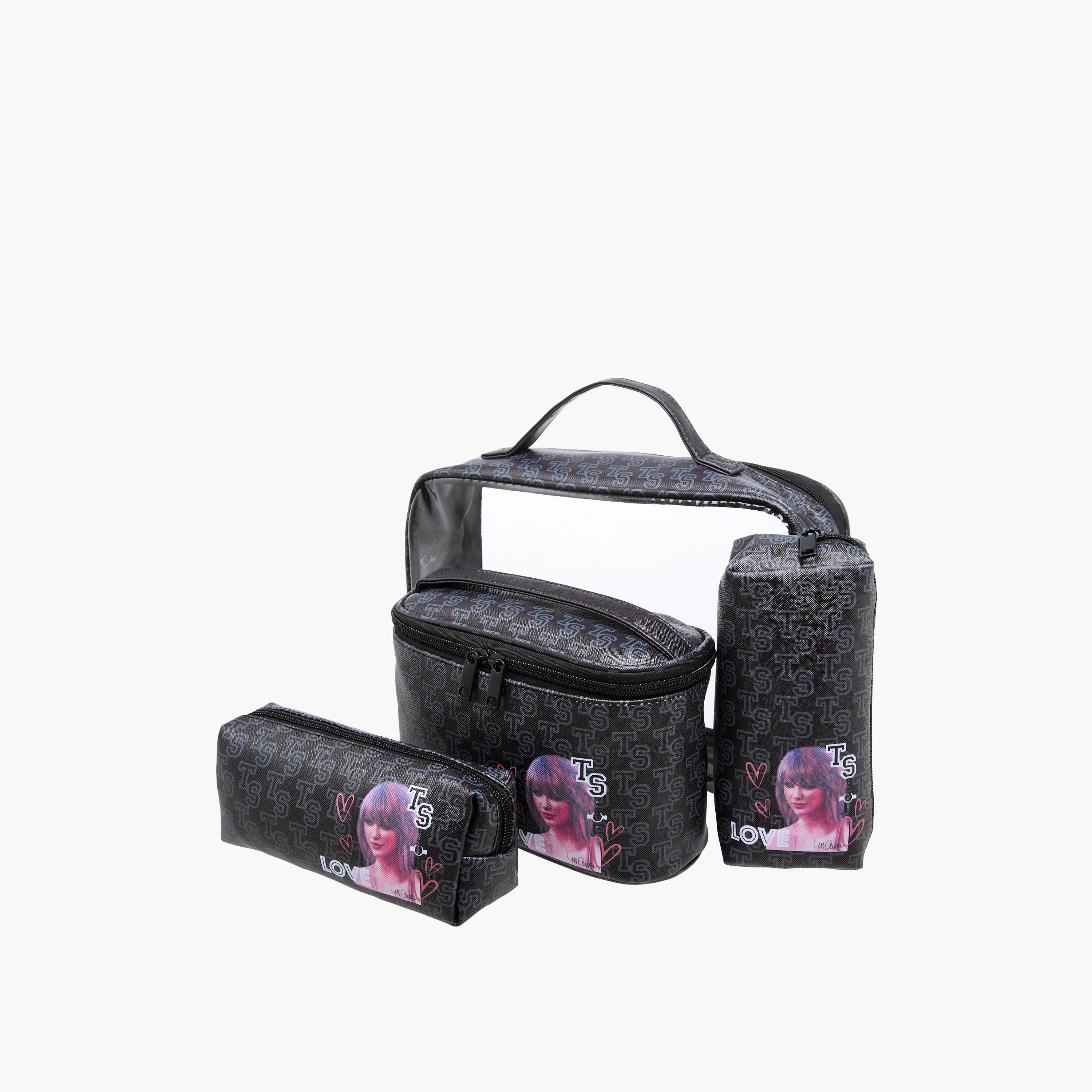 Taylor Swift Print 4-Piece Cosmetic Bag Set-beautyandpersonalcare-makeup-brushesandaccessories-makeuppouches-image-8