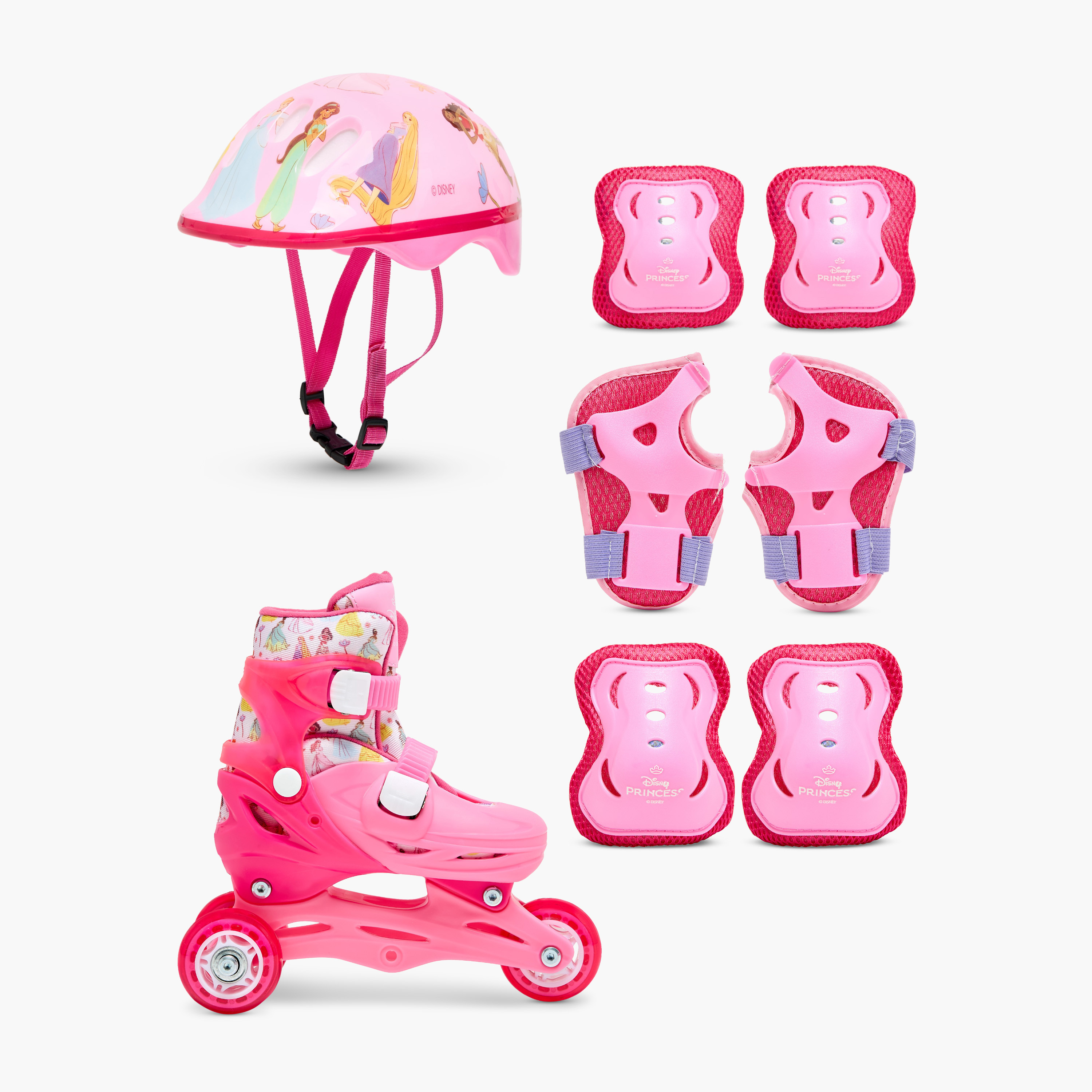 أحذية تزلج بطبعات برنسيس مع خوذة ووسائد حماية من ديزني-toys-outdoor-sports-image-10