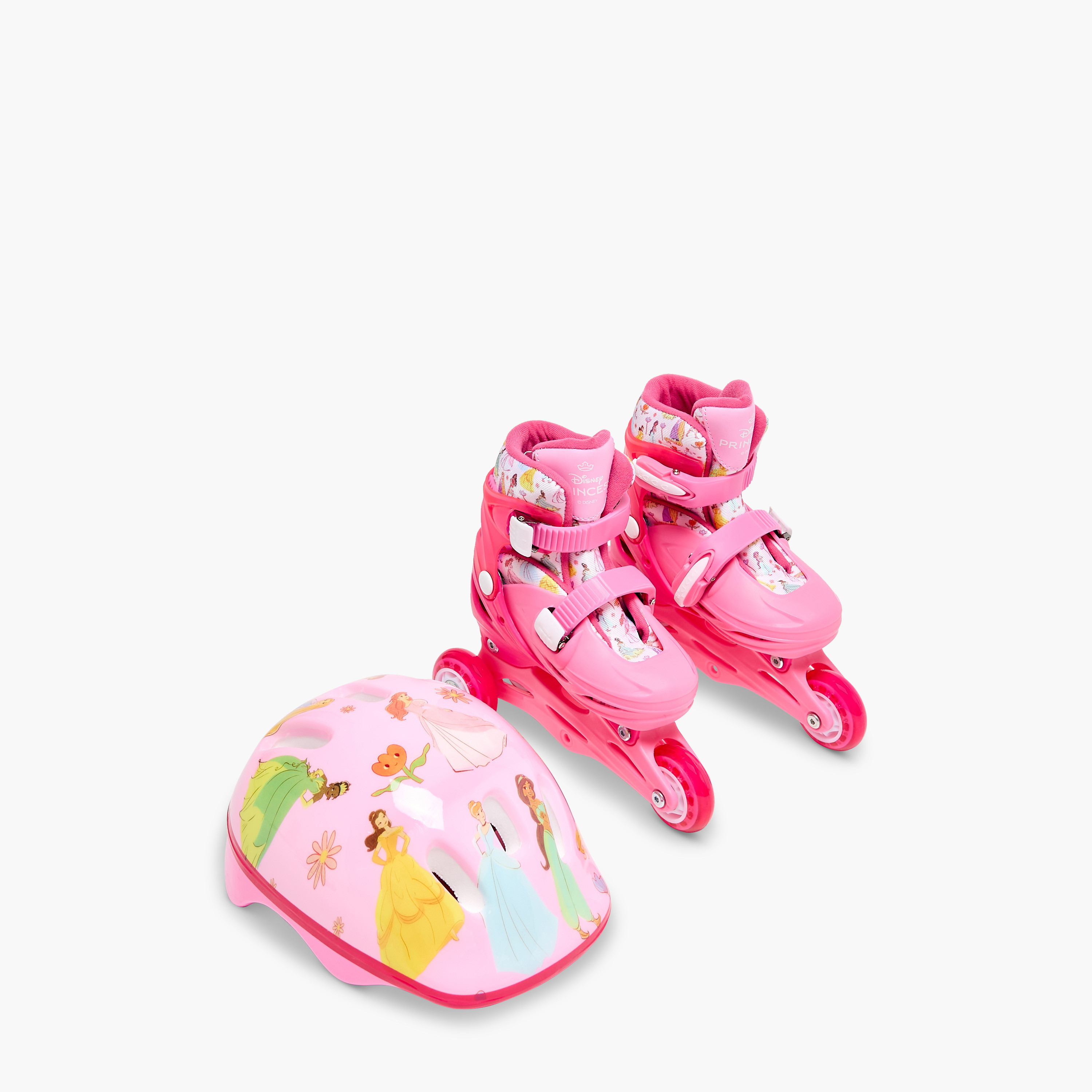 Disney Princess Print Inline Skates with Helmet and Protection Pads-toys-outdoor-sports-image-13