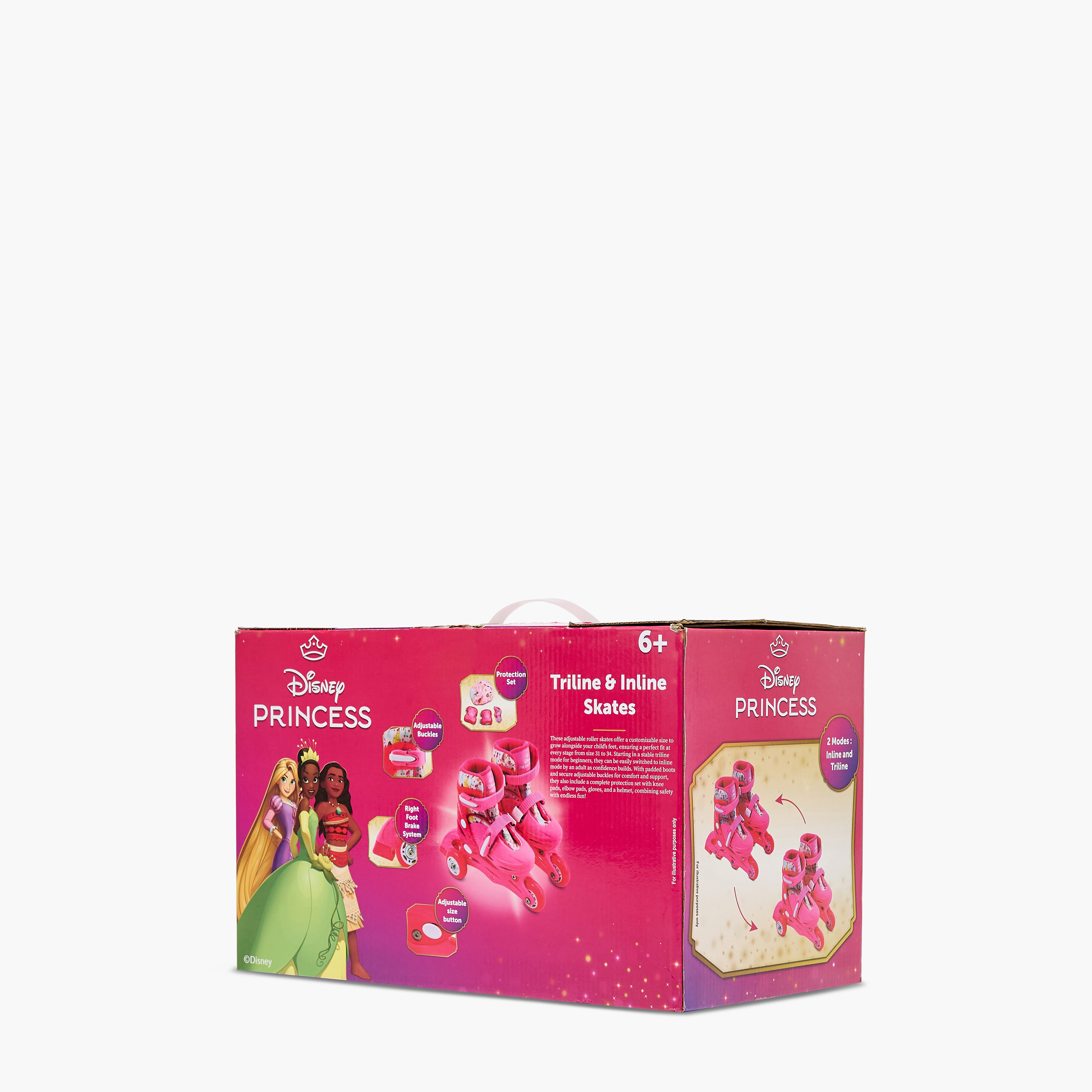 Disney Princess Print Inline Skates with Helmet and Protection Pads-toys-outdoor-sports-image-19