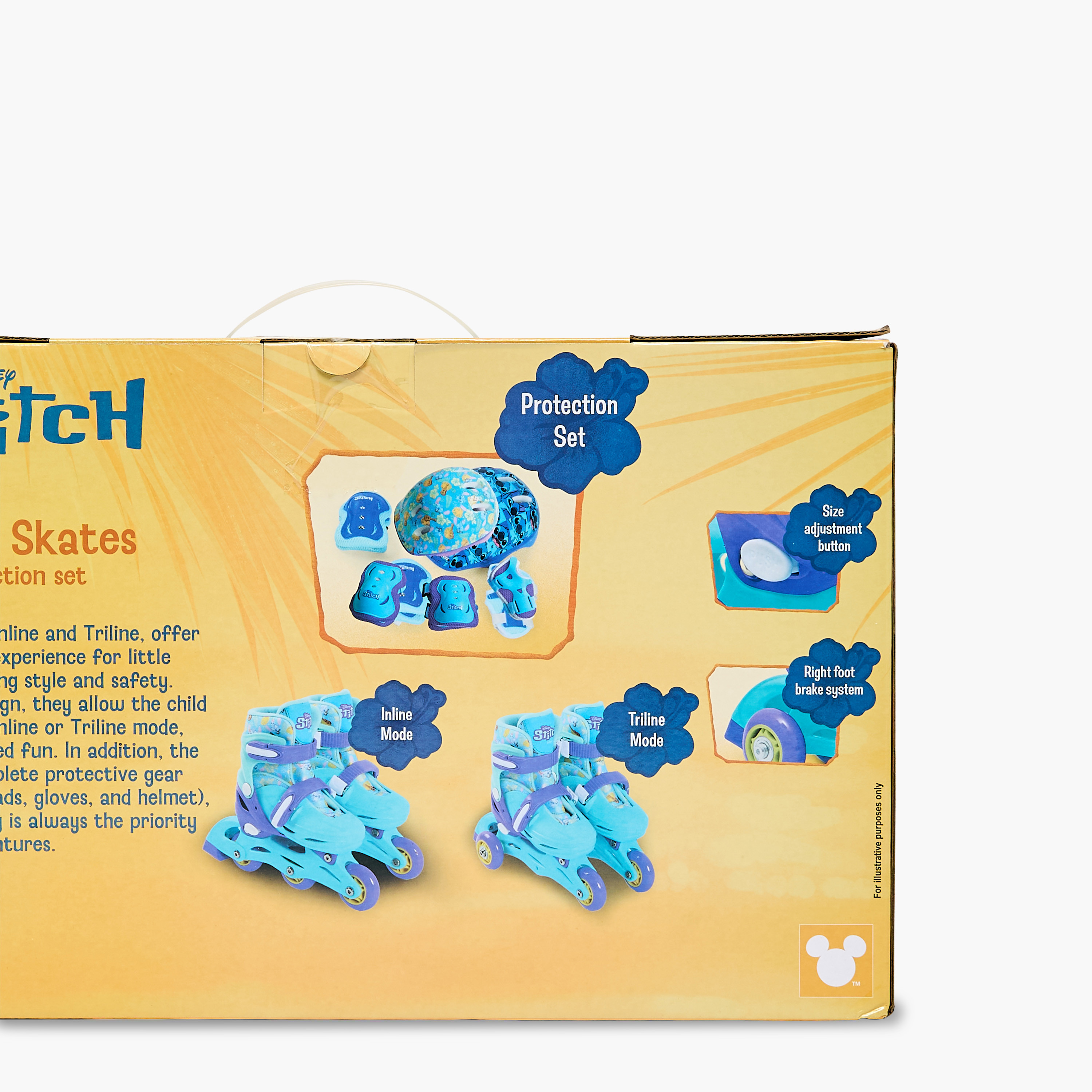 Disney Stitch Print Inline Skates with Helmet and Protection Pads-toys-outdoor-sports-image-21