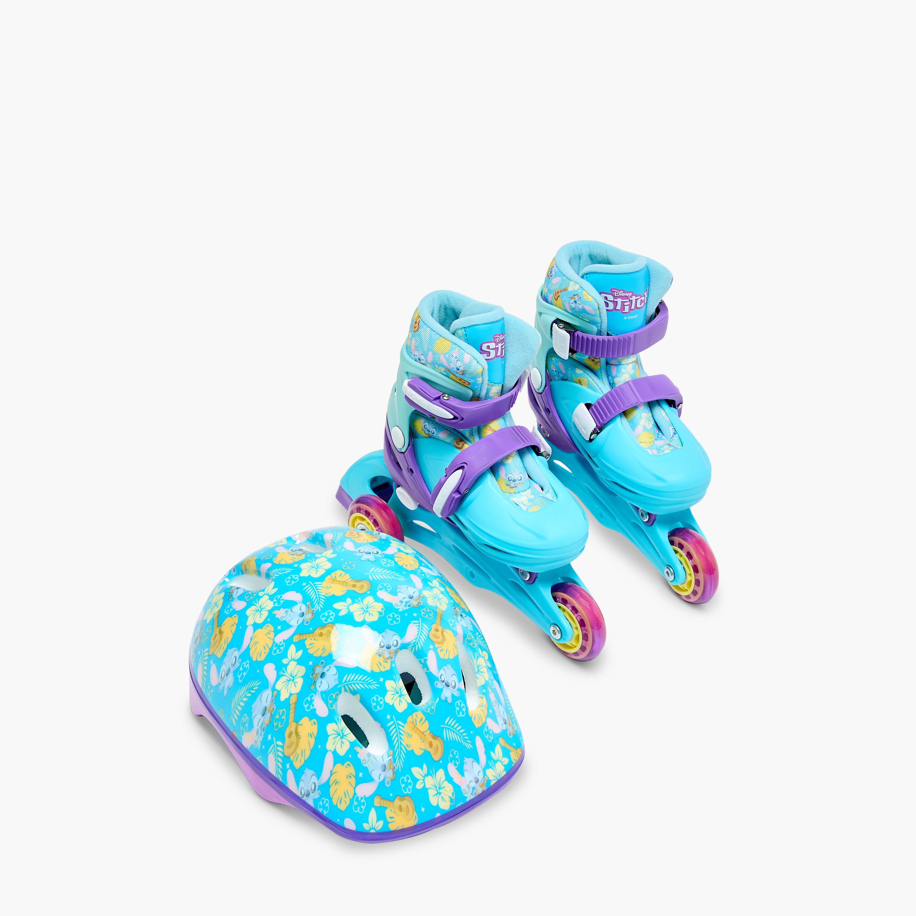 Disney Stitch Print Inline Skates with Helmet and Protection Pads-toys-outdoor-sports-image-8