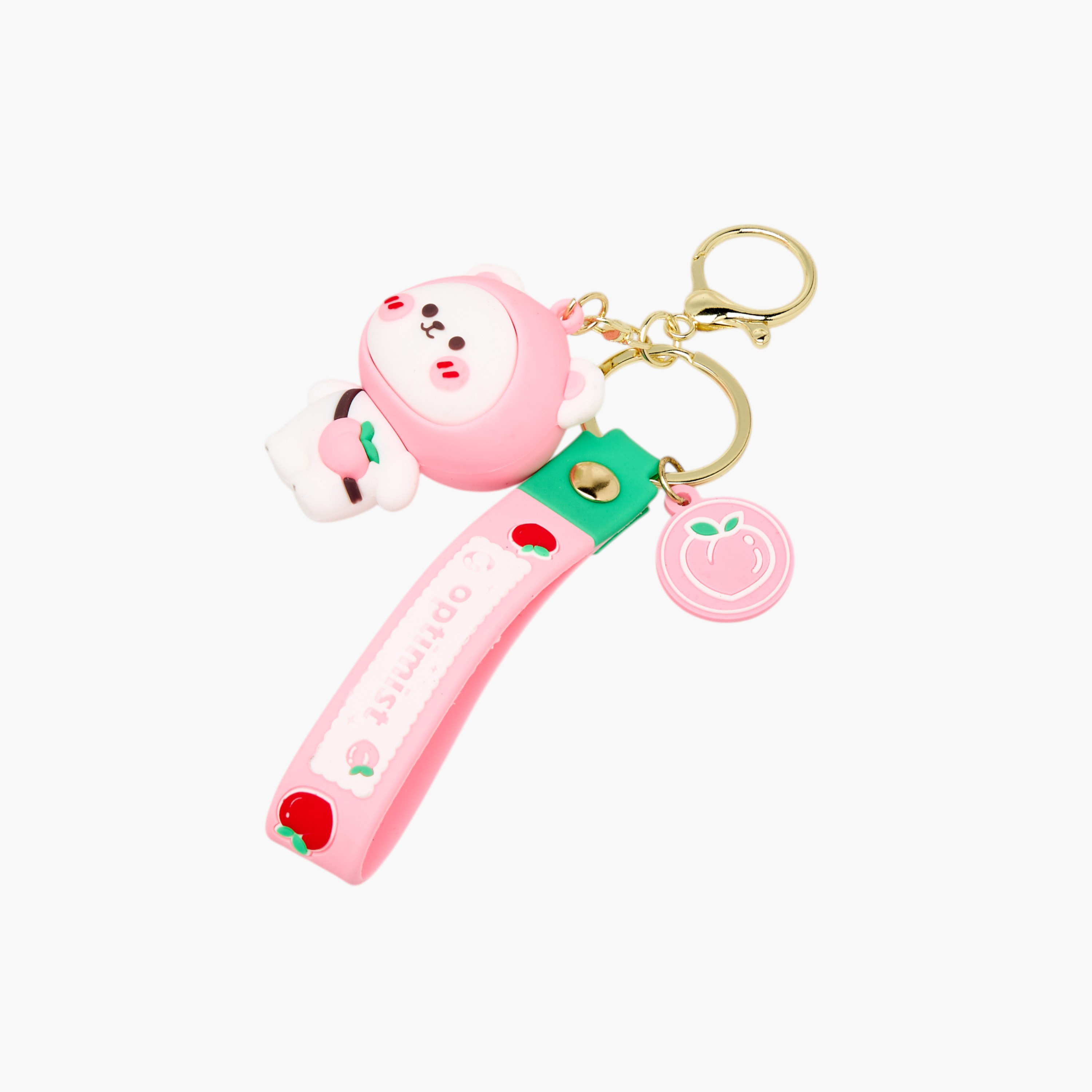 Bear Keychain with Strap and Hook-girls-accessories-keyringsandbagcharms-image-2