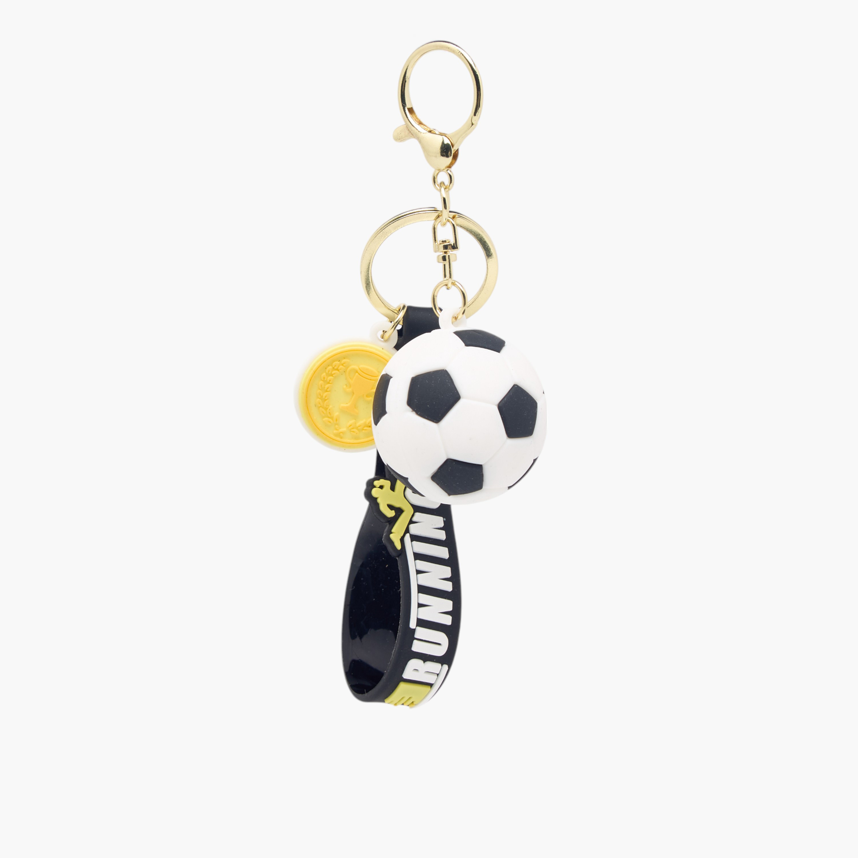 سلسلة مفاتيح كرة قدم مع حزام ومشبك-girls-accessories-keyringsandbagcharms-image-1