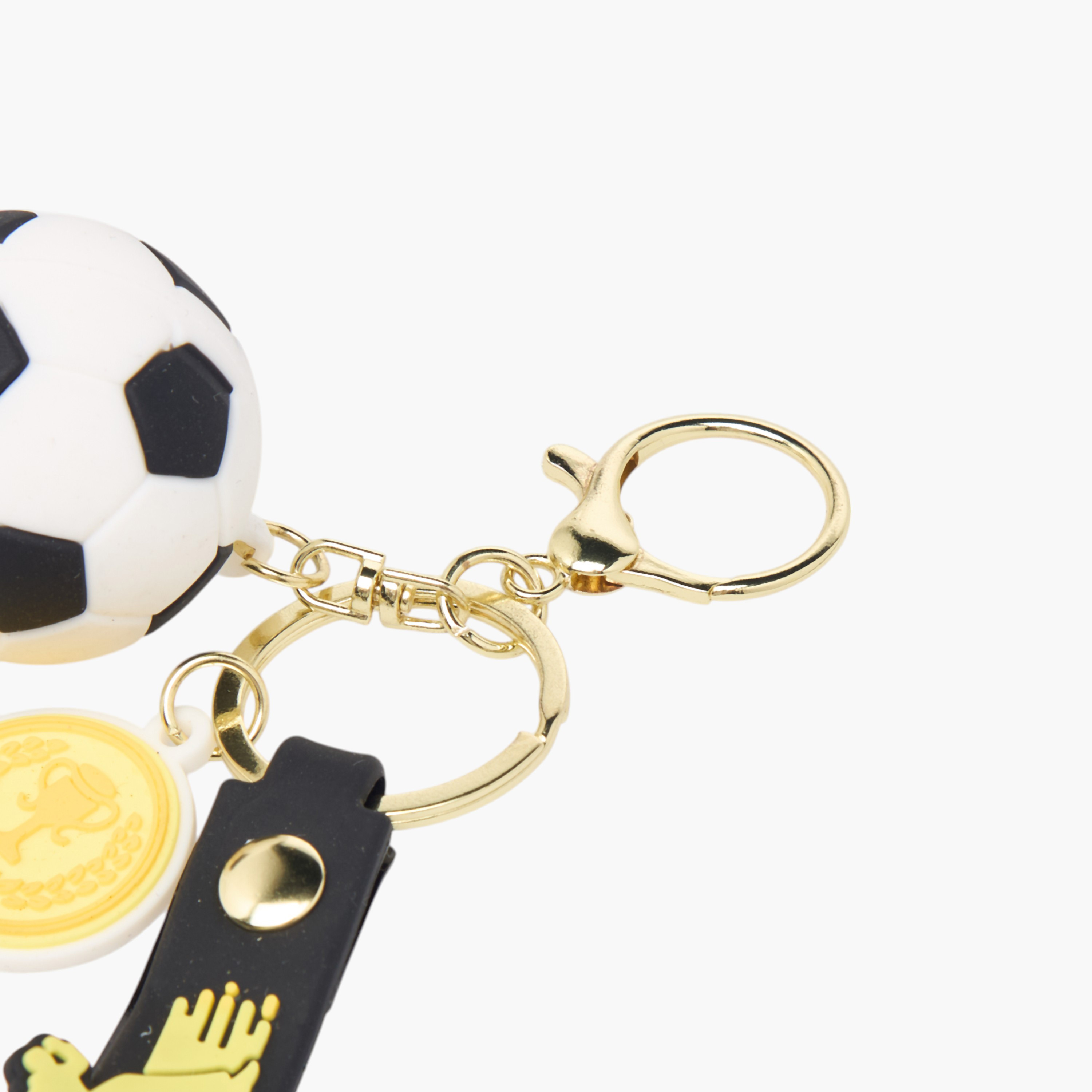 سلسلة مفاتيح كرة قدم مع حزام ومشبك-girls-accessories-keyringsandbagcharms-image-3
