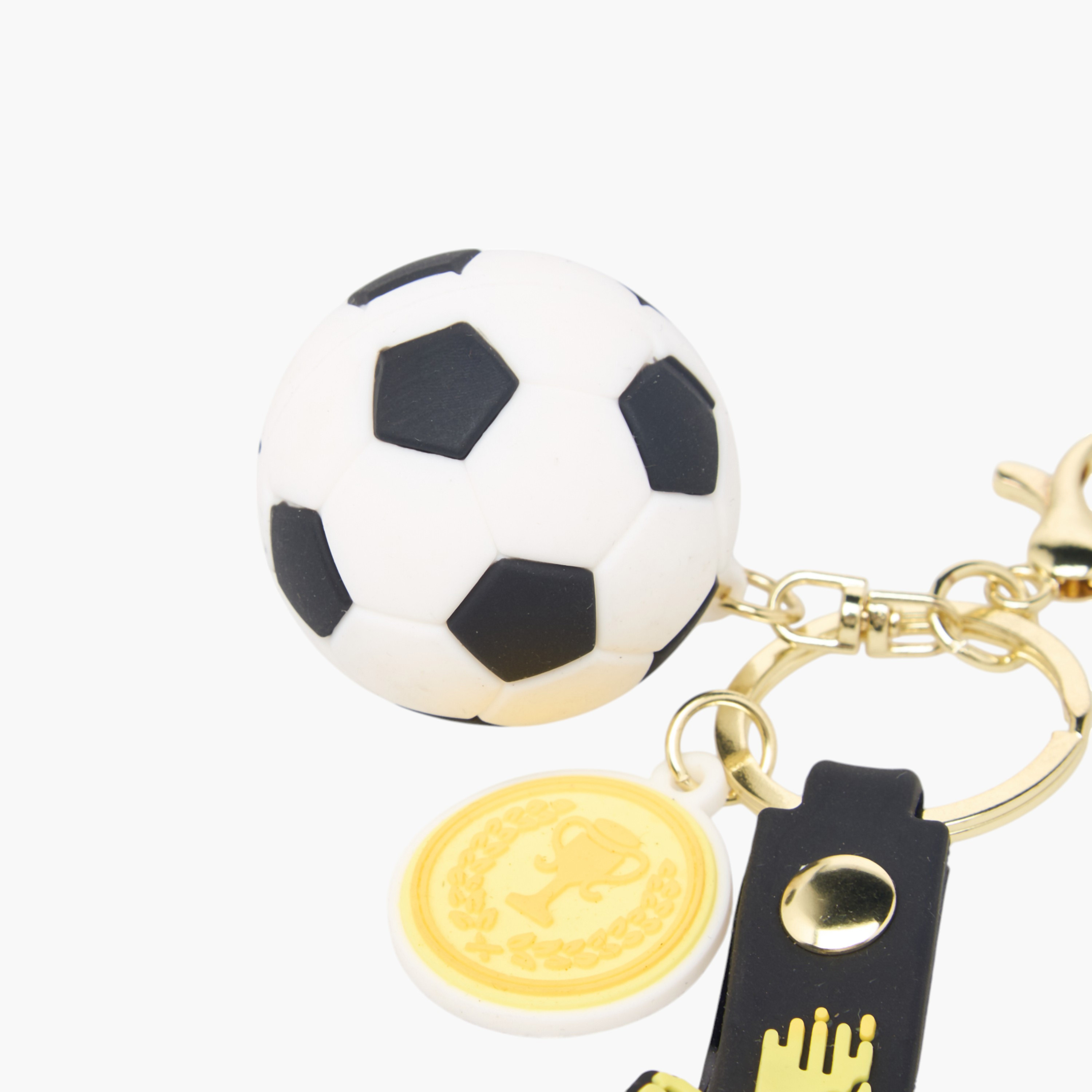 سلسلة مفاتيح كرة قدم مع حزام ومشبك-girls-accessories-keyringsandbagcharms-image-4