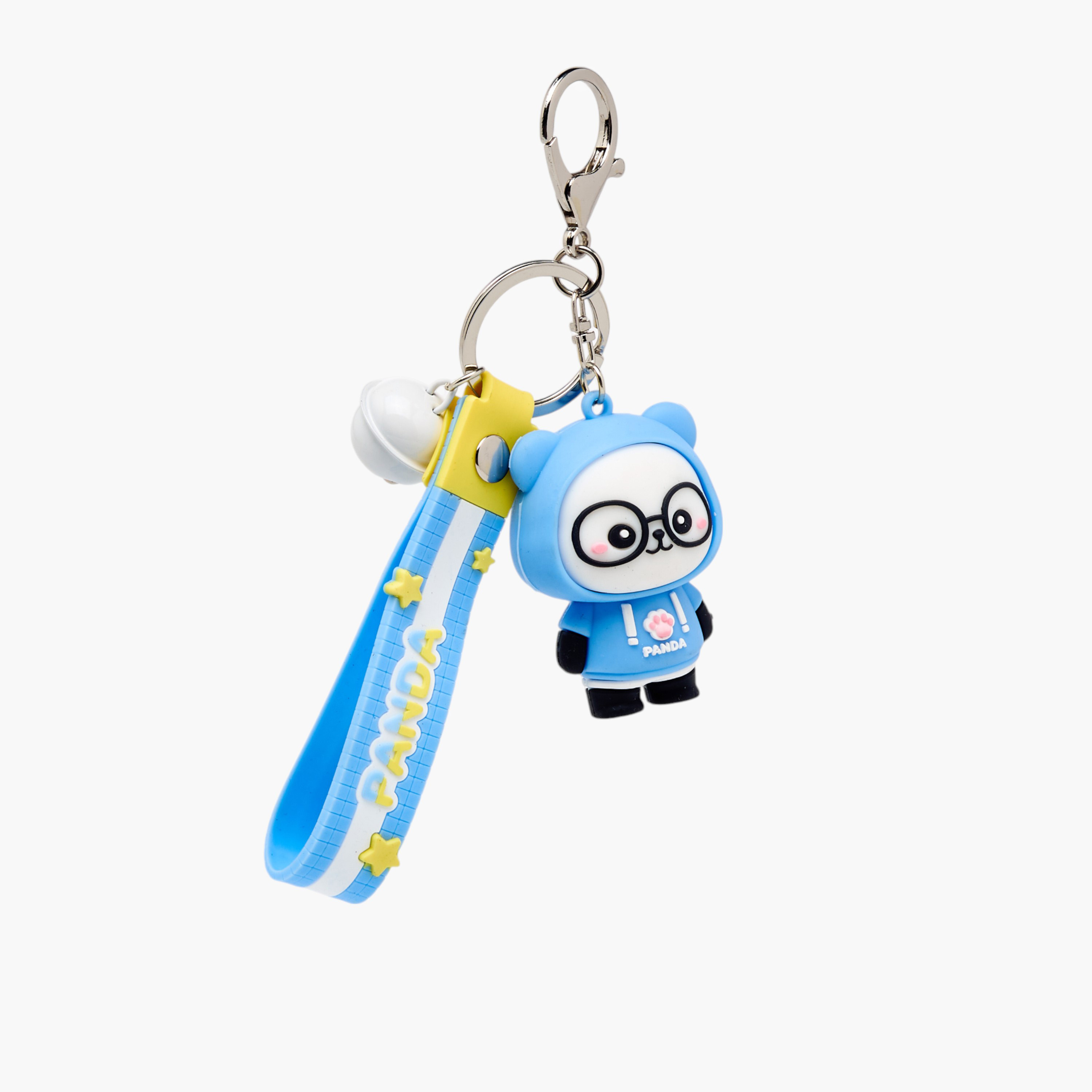 Panda Keychain with Strap and Hook-girls-accessories-keyringsandbagcharms-image-1