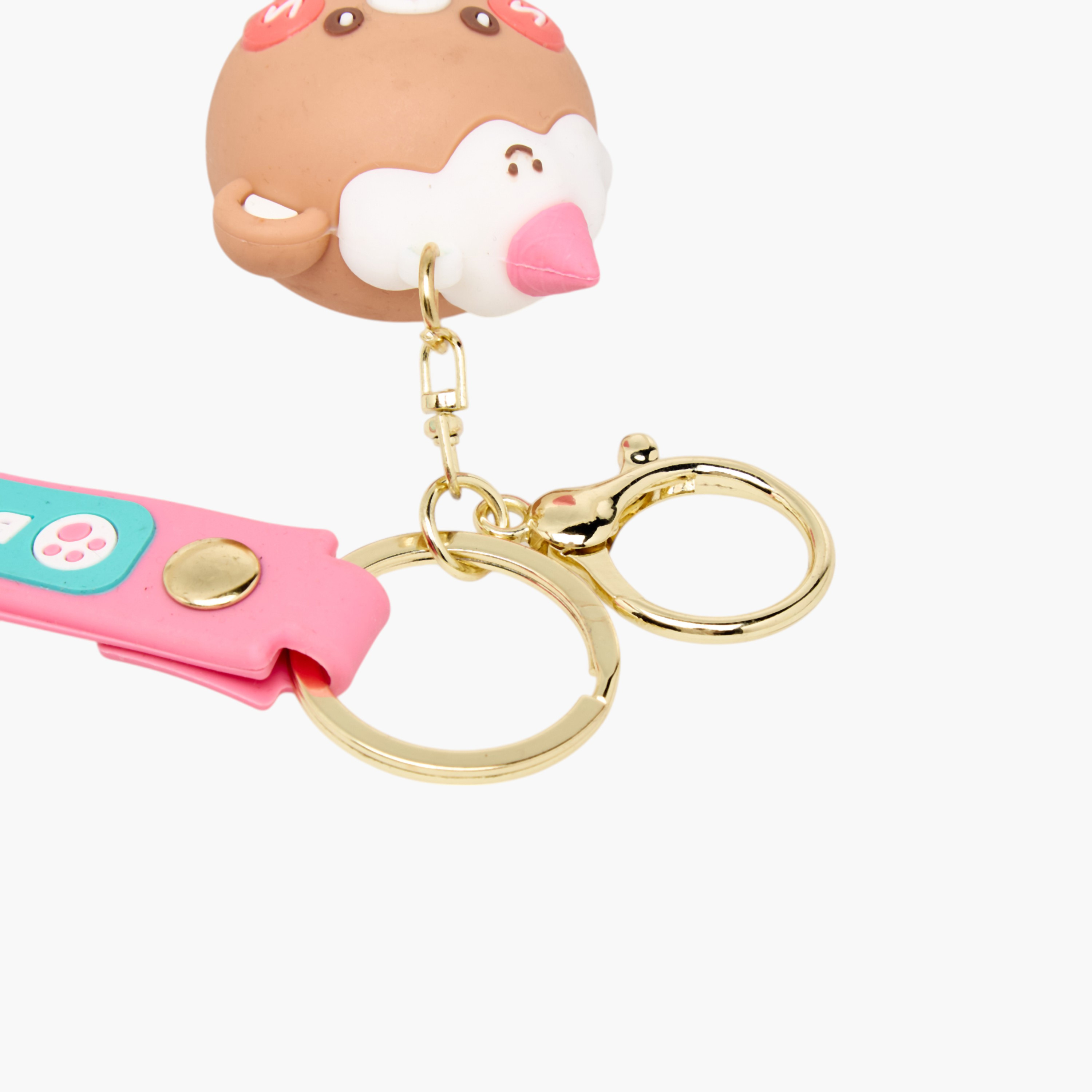 Bear Keychain with Strap and Hook-girls-accessories-keyringsandbagcharms-image-3