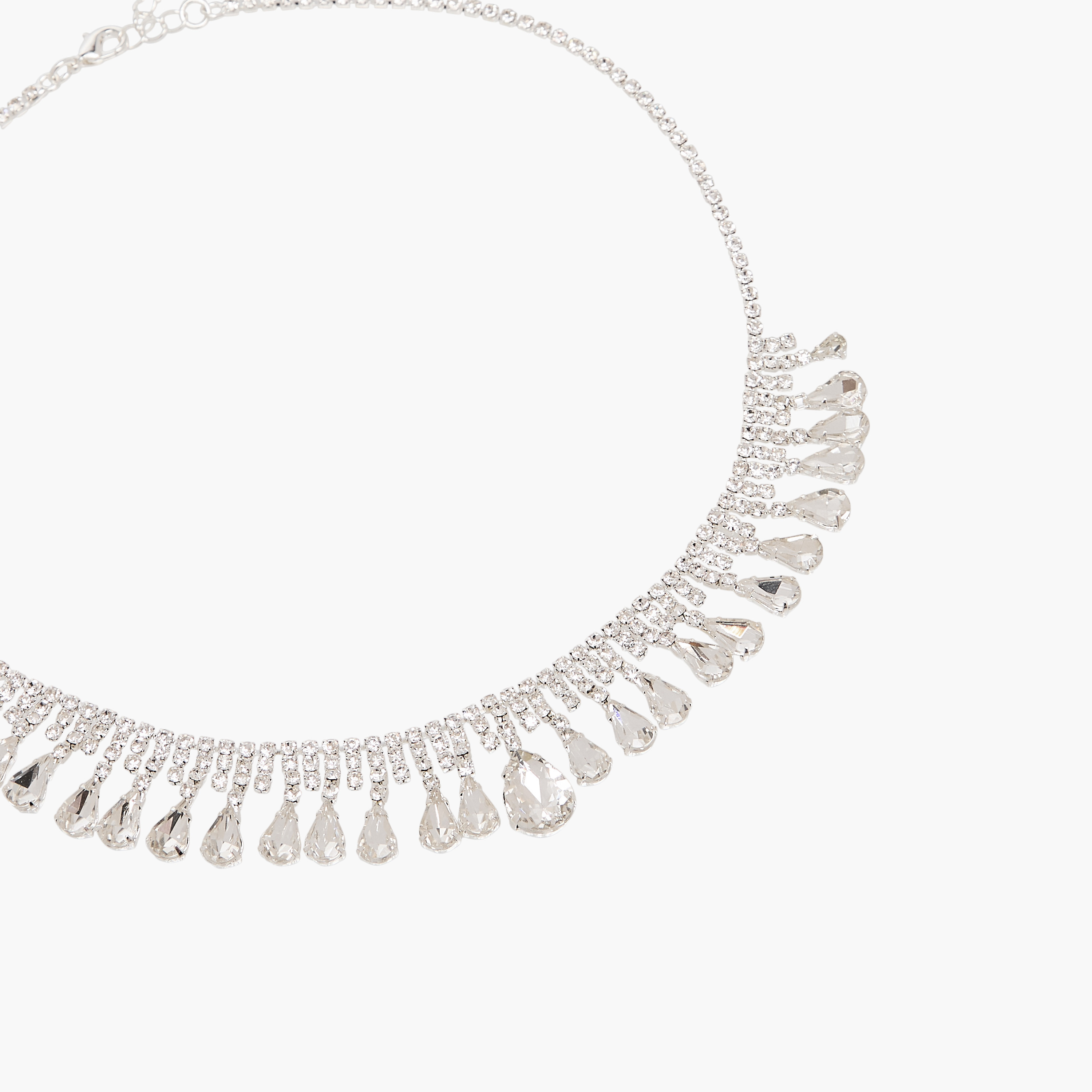 Embellished Diamante Necklace with Lobster Clasp Closure-women-watchesandjewellery-jewellery-necklacesandpendants-image-3