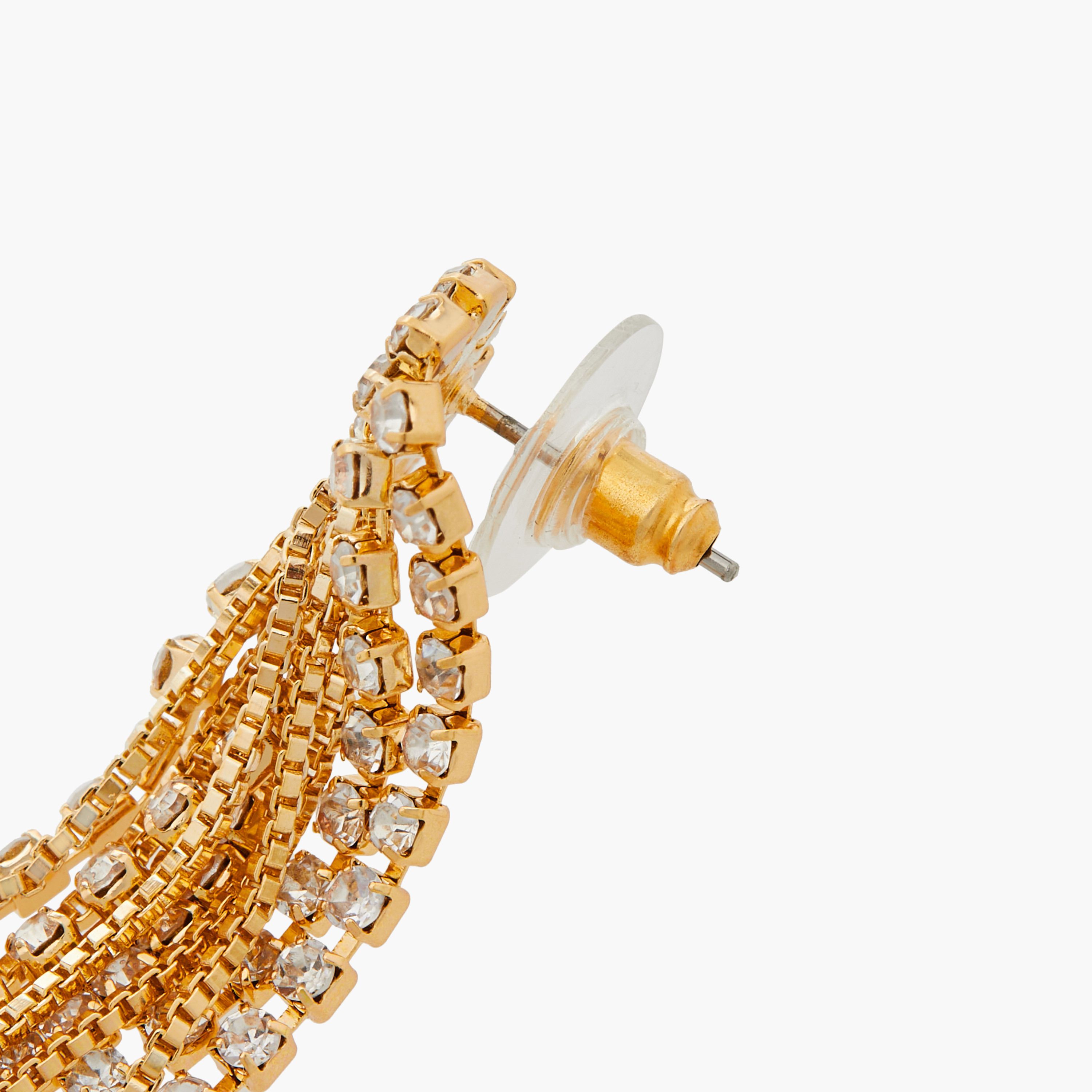 حلق متدلي مزين بمكبس إغلاق خلفي-women-watchesandjewellery-jewellery-earrings-image-5