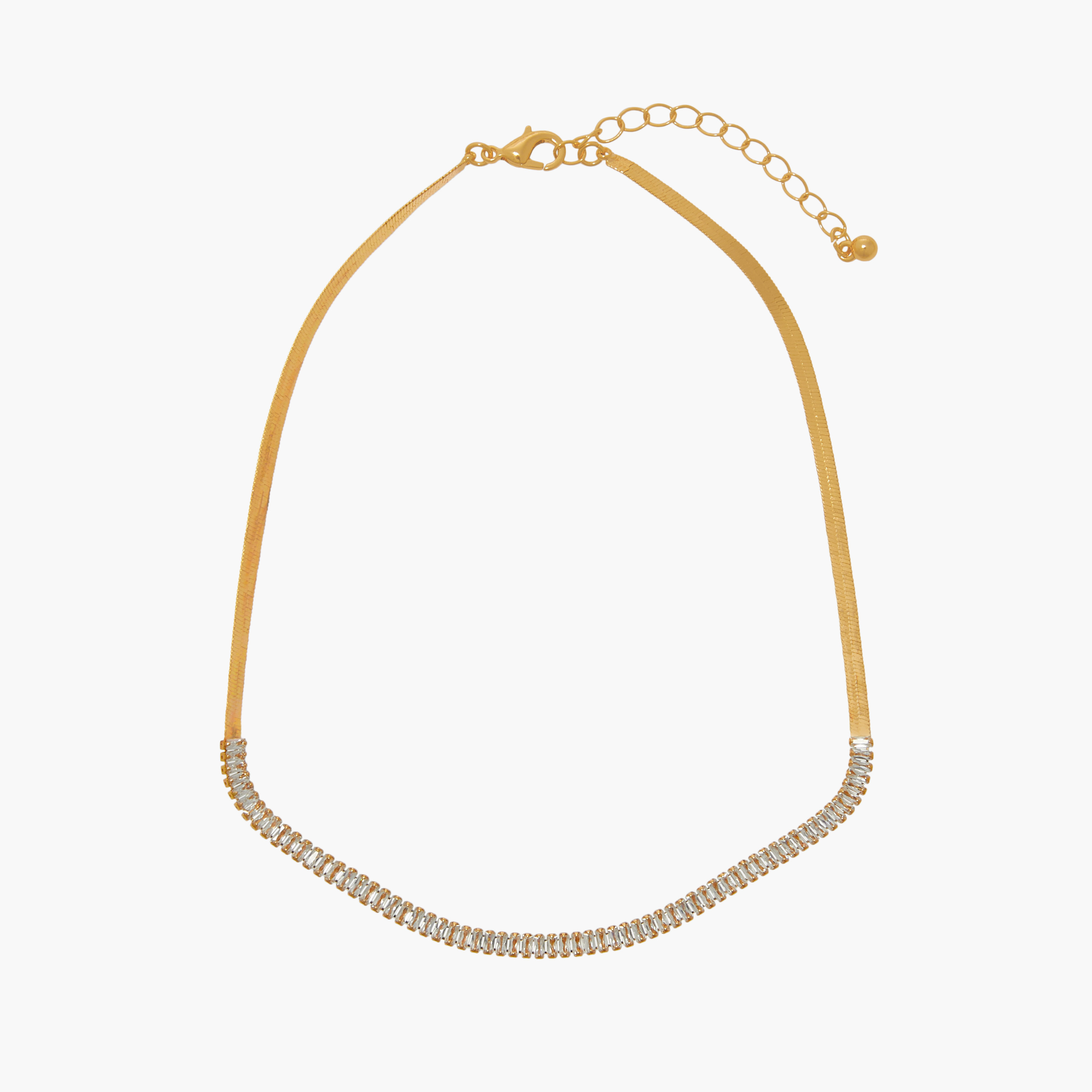 عقد سلسلة ثعبان مزين بحجر مكعب زركون ومشبك إغلاق-women-watchesandjewellery-jewellery-necklacesandpendants-image-1
