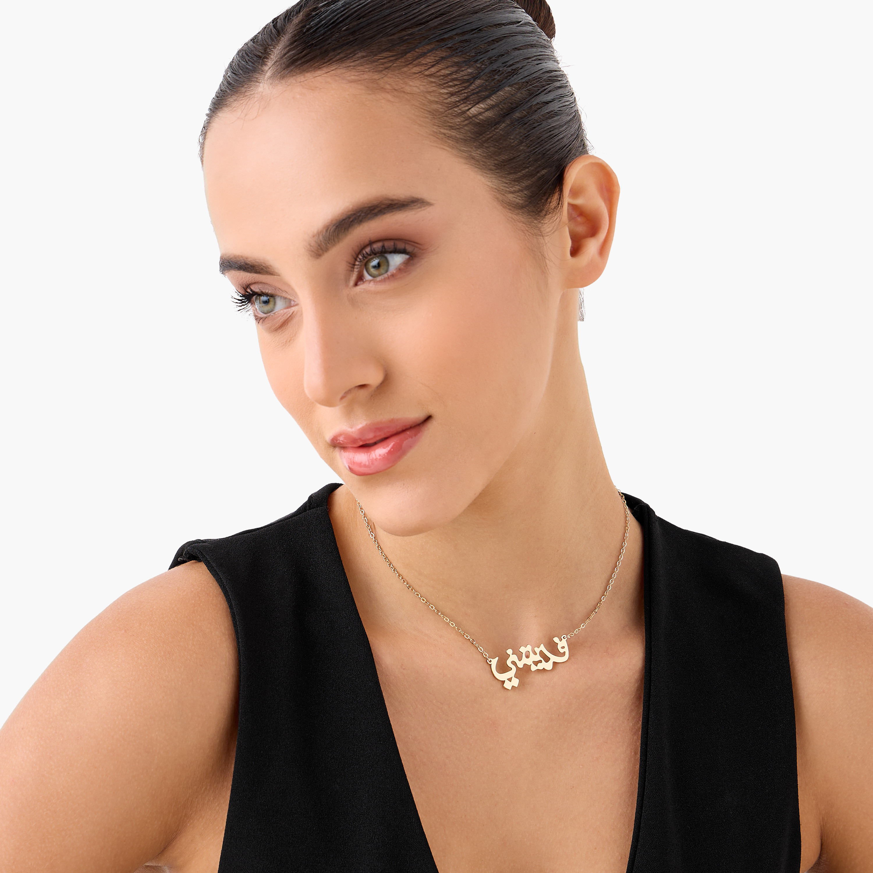 Arabic Pendant Necklace with Lobster Clasp Closure-women-watchesandjewellery-jewellery-necklacesandpendants-image-2