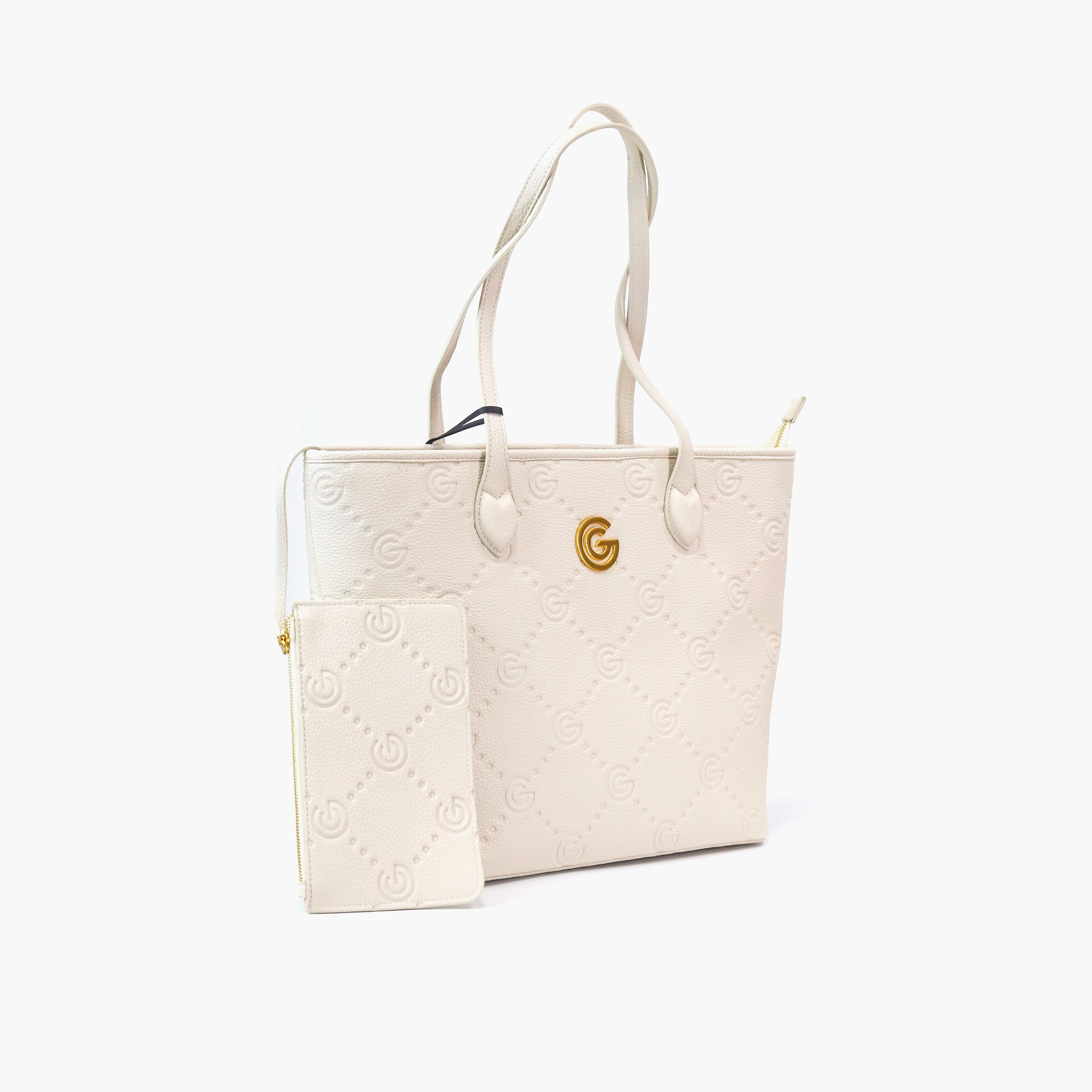 Gabriella Gucci Monogram Embossed Tote Bag with Pouch-women-bagsandwallets-handbags-image-2