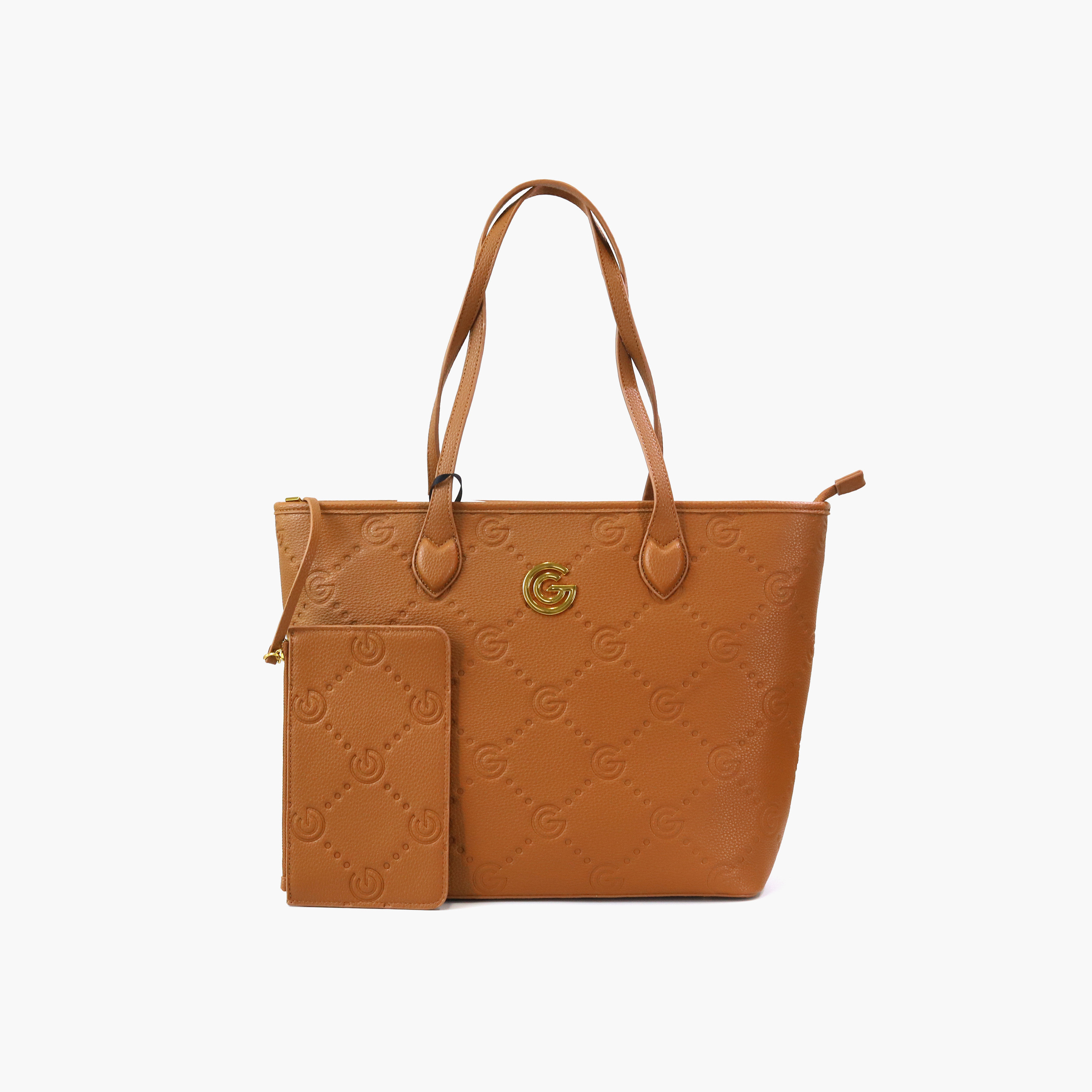Gabriella Gucci Monogram Embossed Tote Bag with Pouch-women-bagsandwallets-handbags-image-10