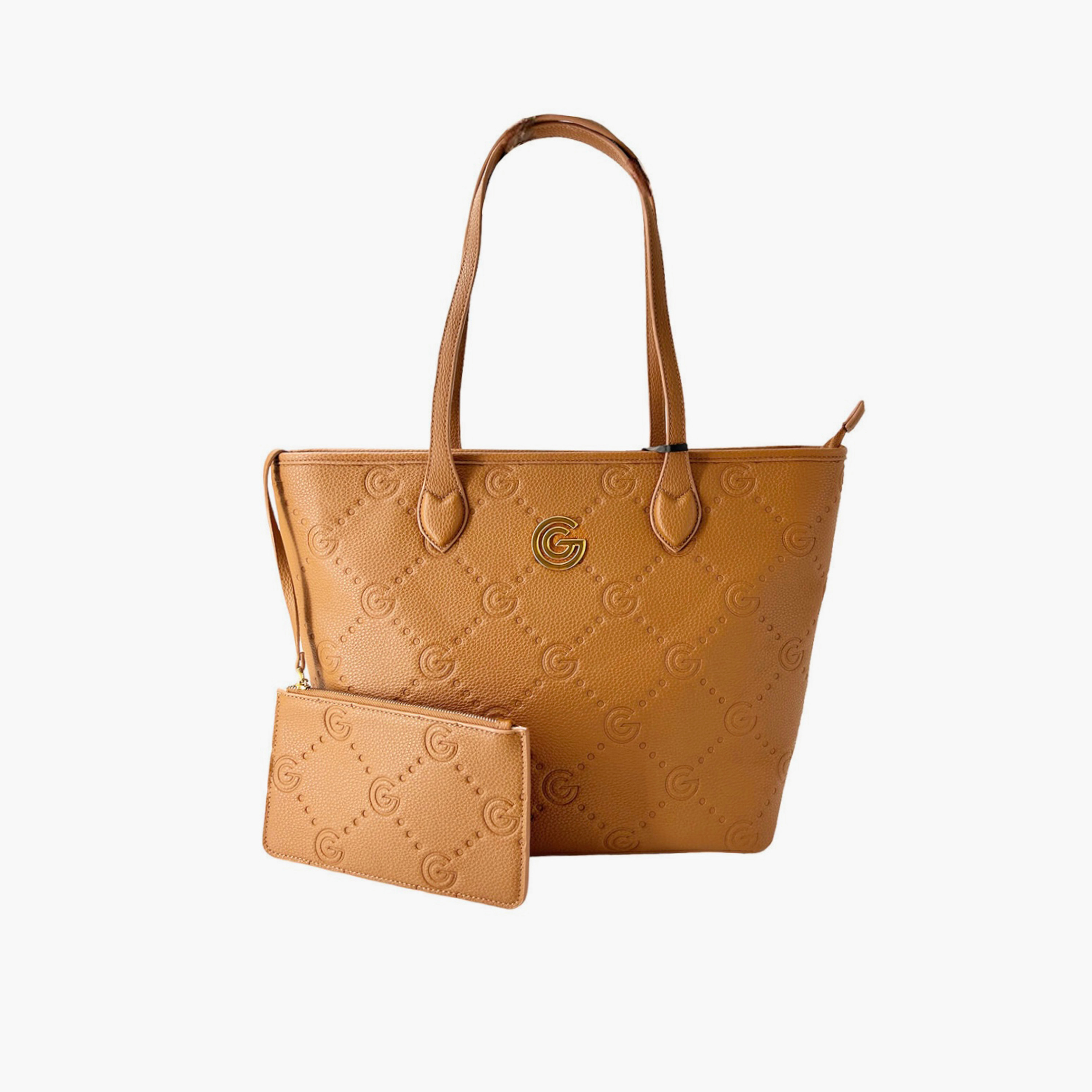 Gabriella Gucci Monogram Embossed Tote Bag with Pouch-women-bagsandwallets-handbags-image-18