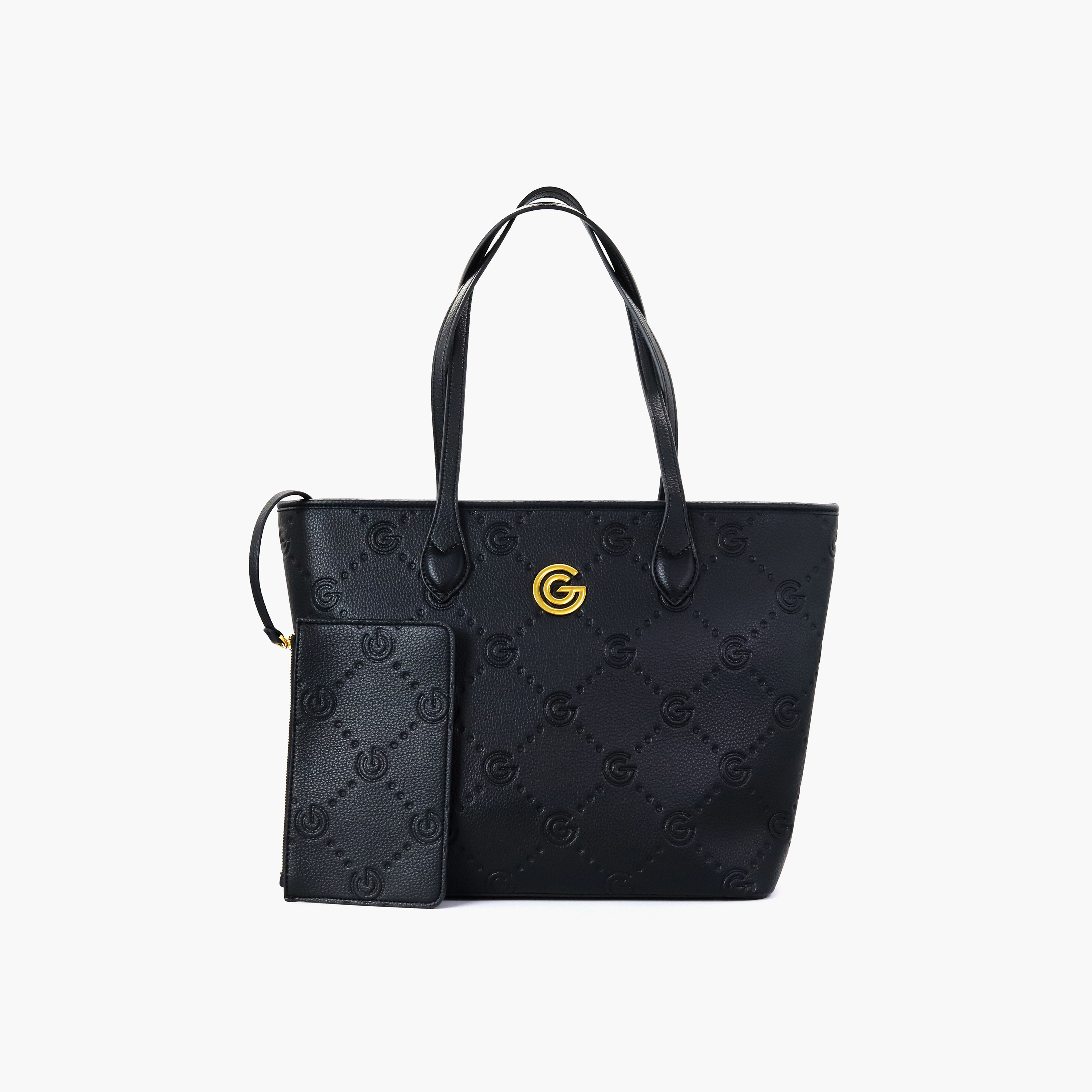 Gabriella Gucci Monogram Embossed Tote Bag with Pouch-women-bagsandwallets-handbags-image-28