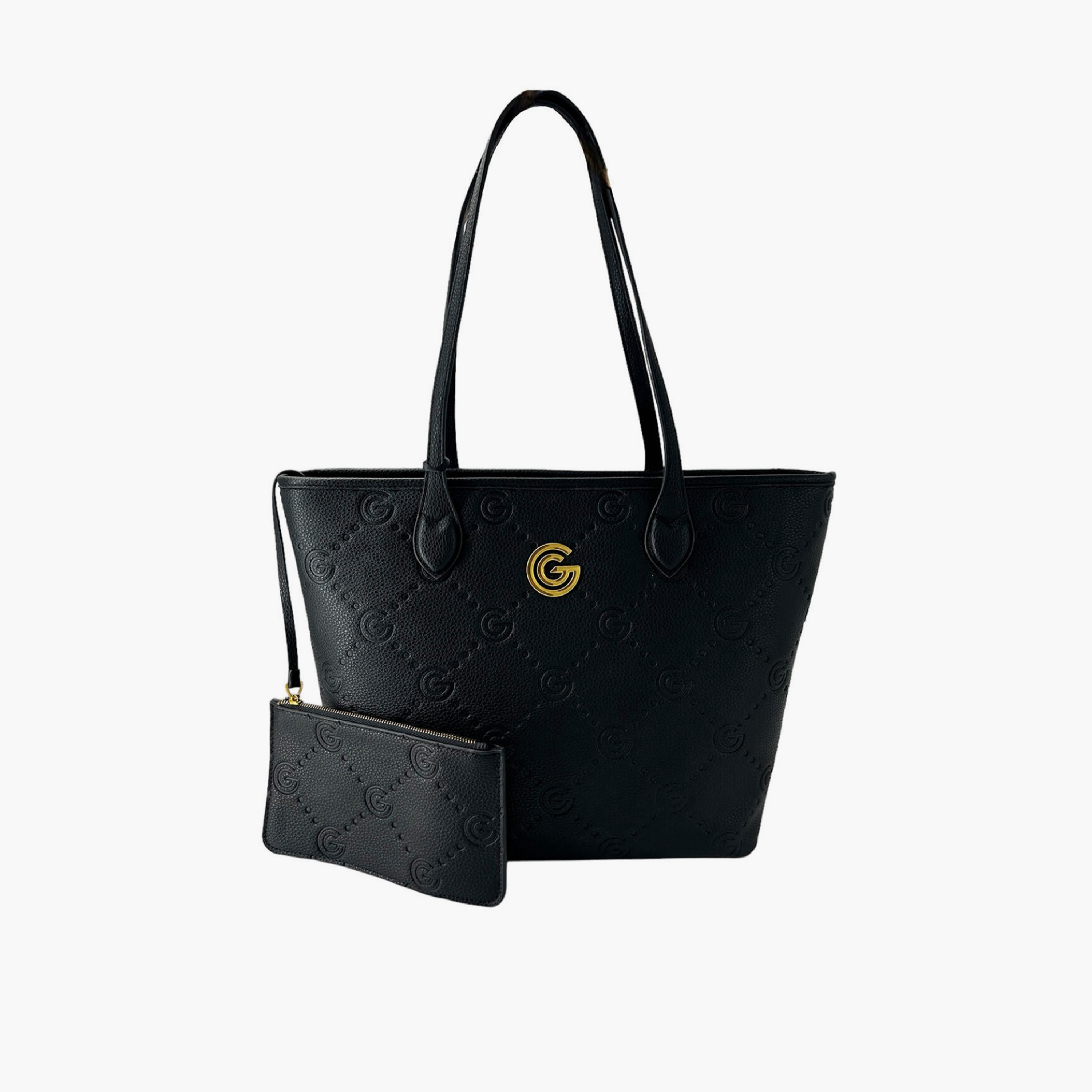 Gabriella Gucci Monogram Embossed Tote Bag with Pouch-women-bagsandwallets-handbags-image-9