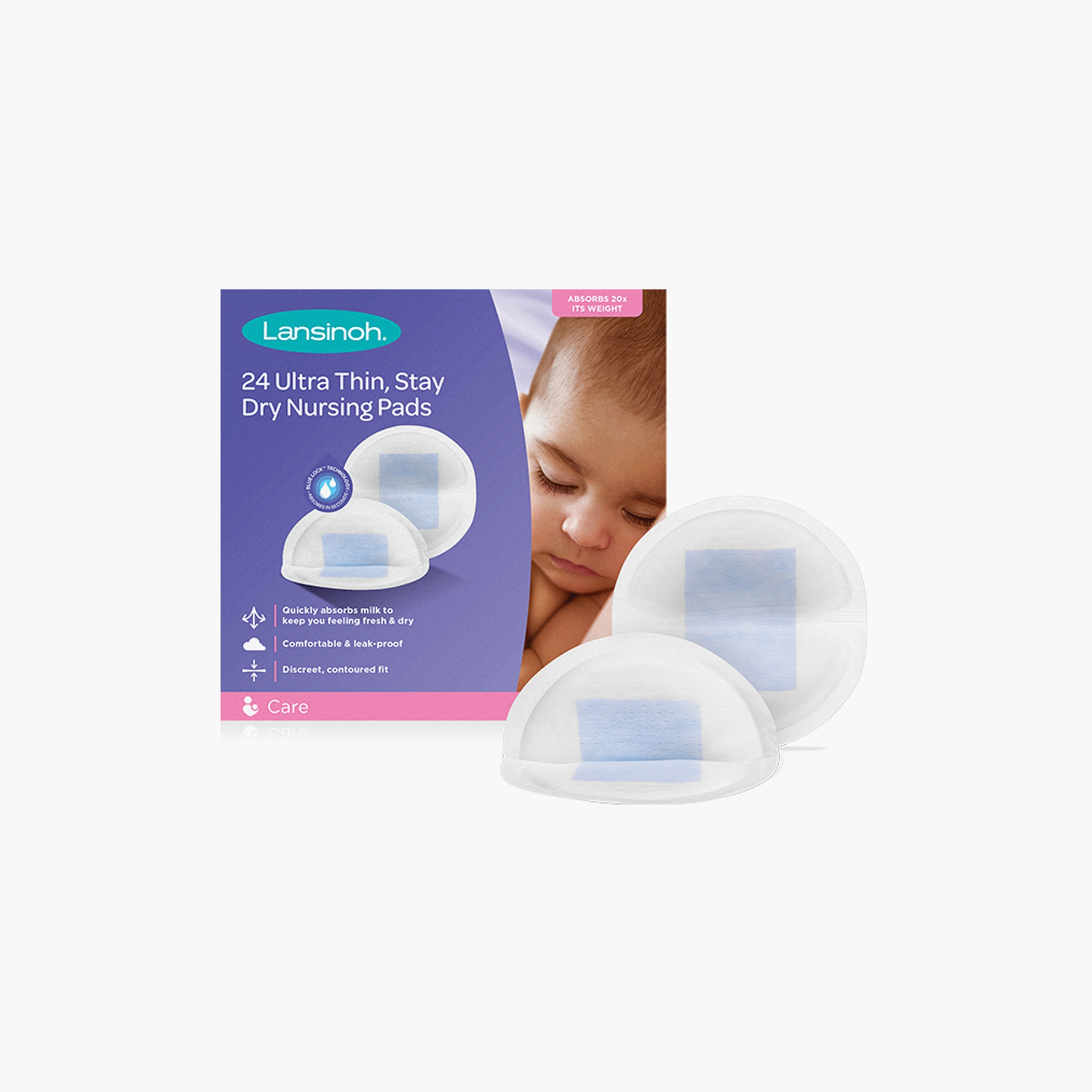 Lansinoh 24-Piece Disposable Nursing Breast Pads-baby-feeding-breastfeedingandcare-image-2