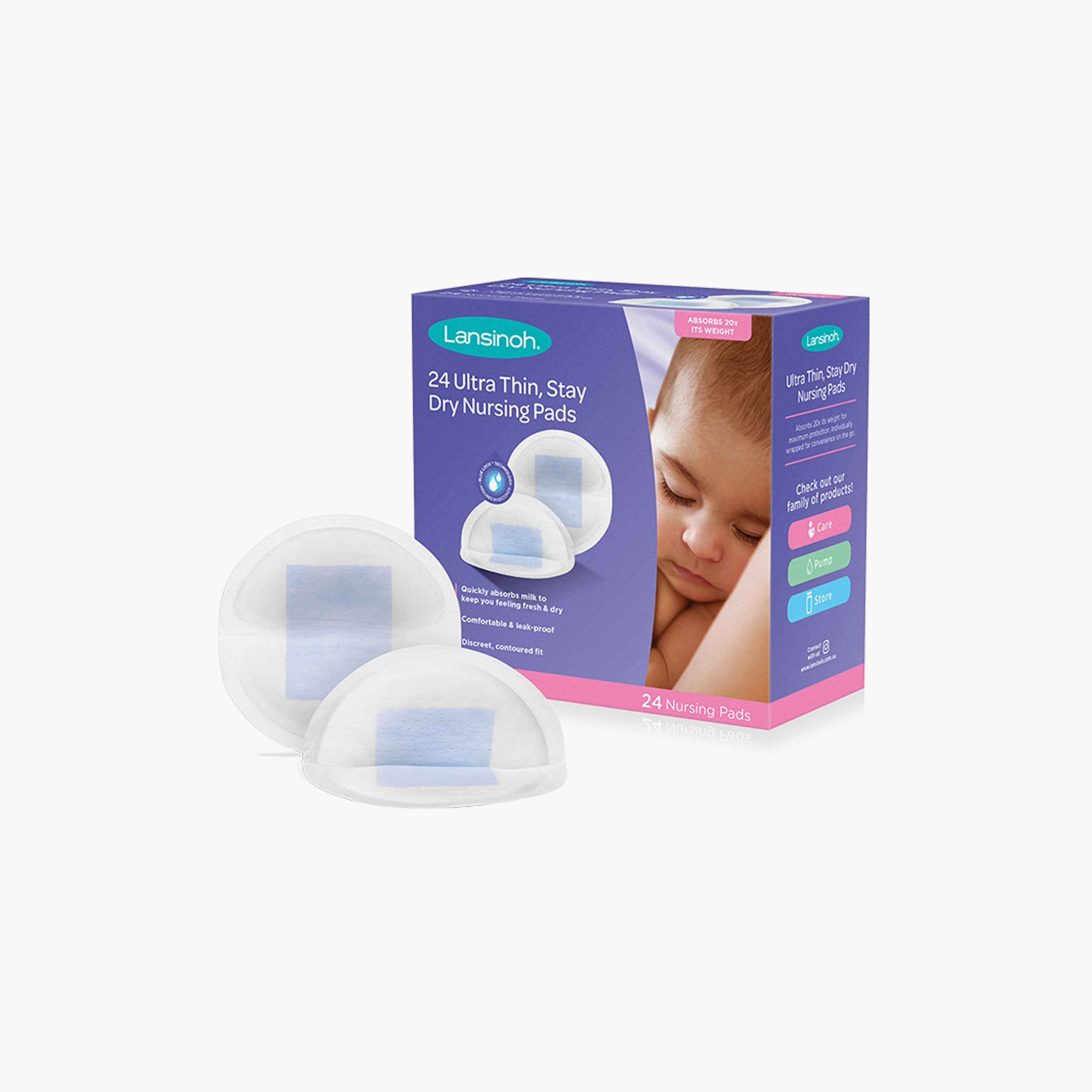 Lansinoh 24-Piece Disposable Nursing Breast Pads-baby-feeding-breastfeedingandcare-image-3