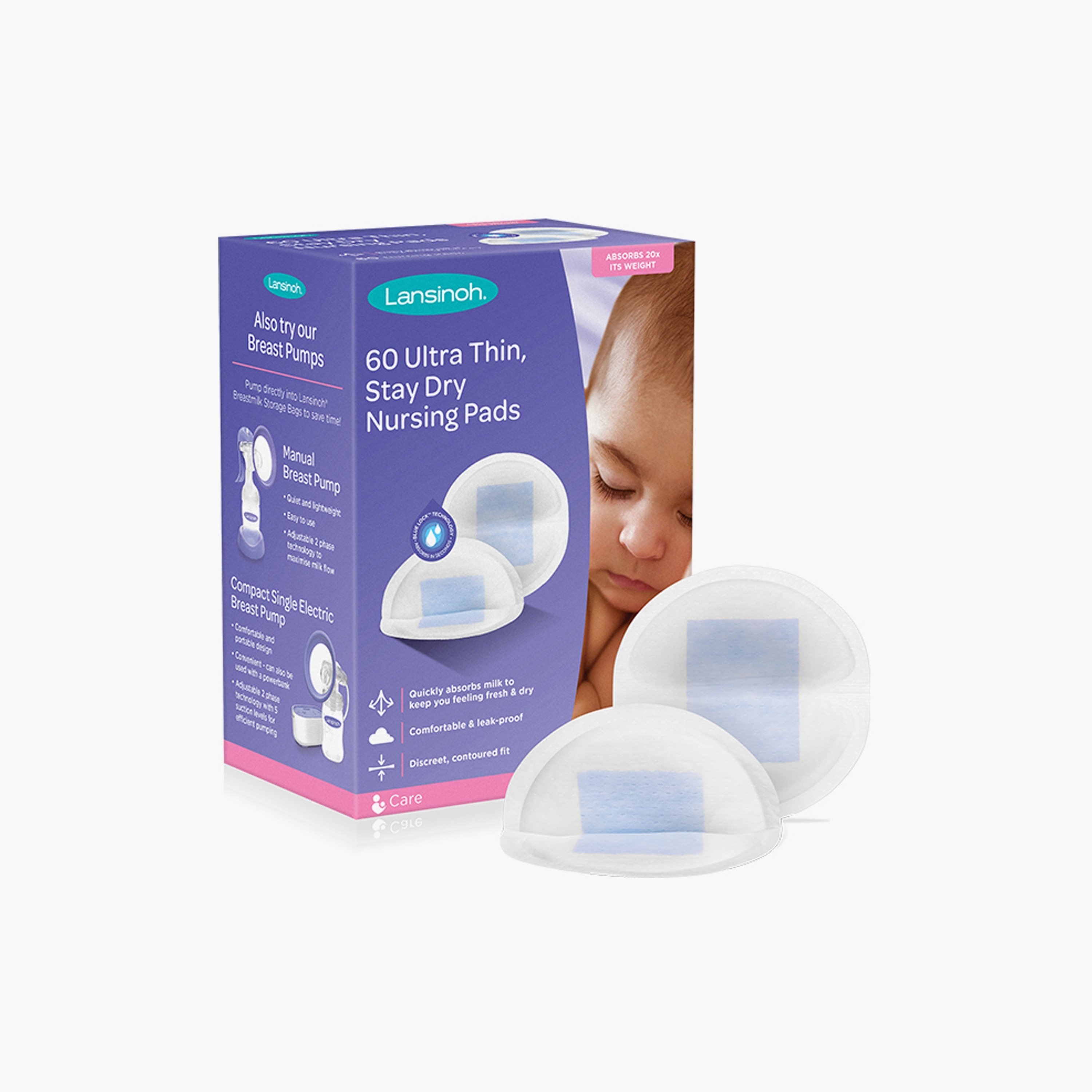 Lansinoh 60-Piece Nursing Breast Pads-baby-feeding-breastfeedingandcare-image-2