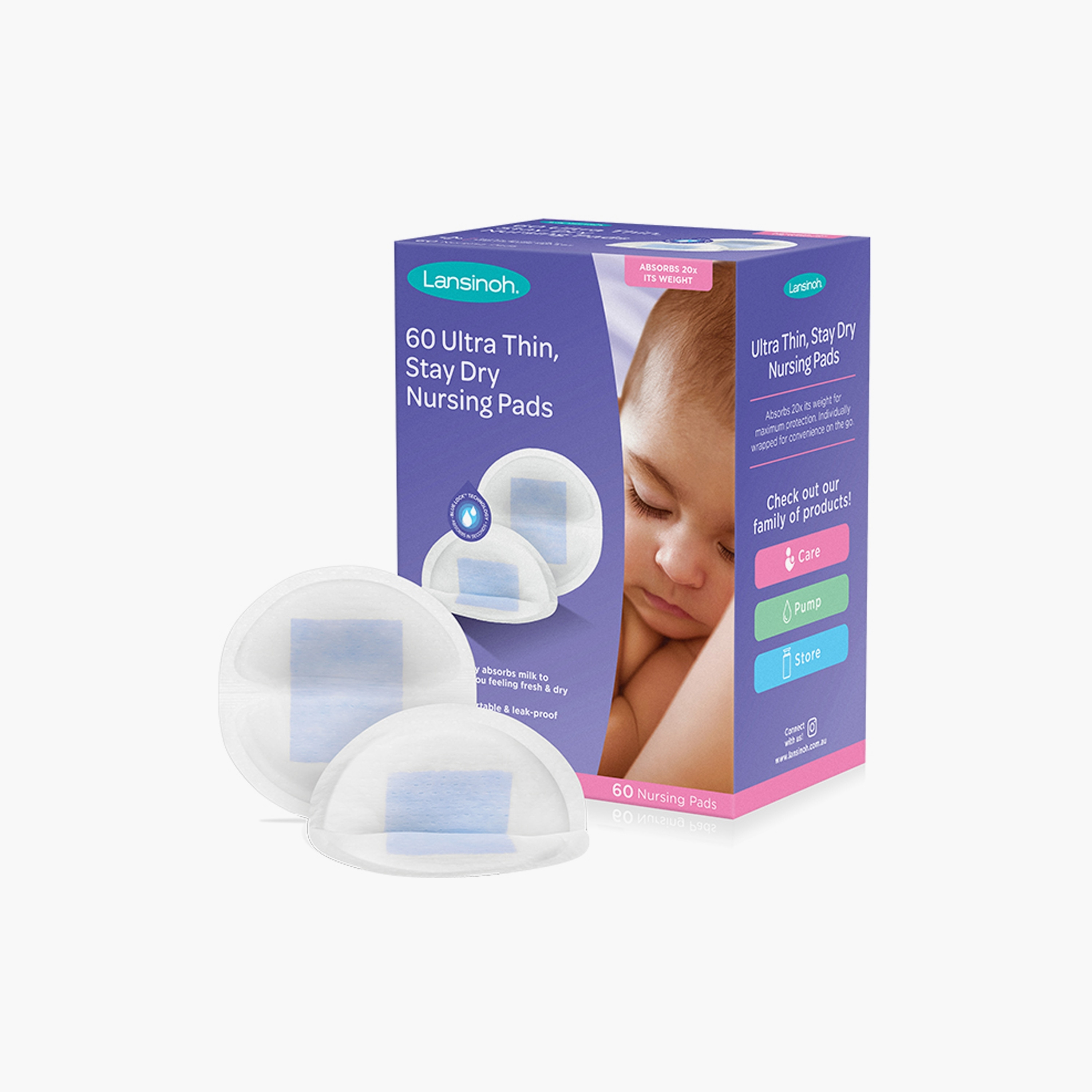 Lansinoh 60-Piece Nursing Breast Pads-baby-feeding-breastfeedingandcare-image-3
