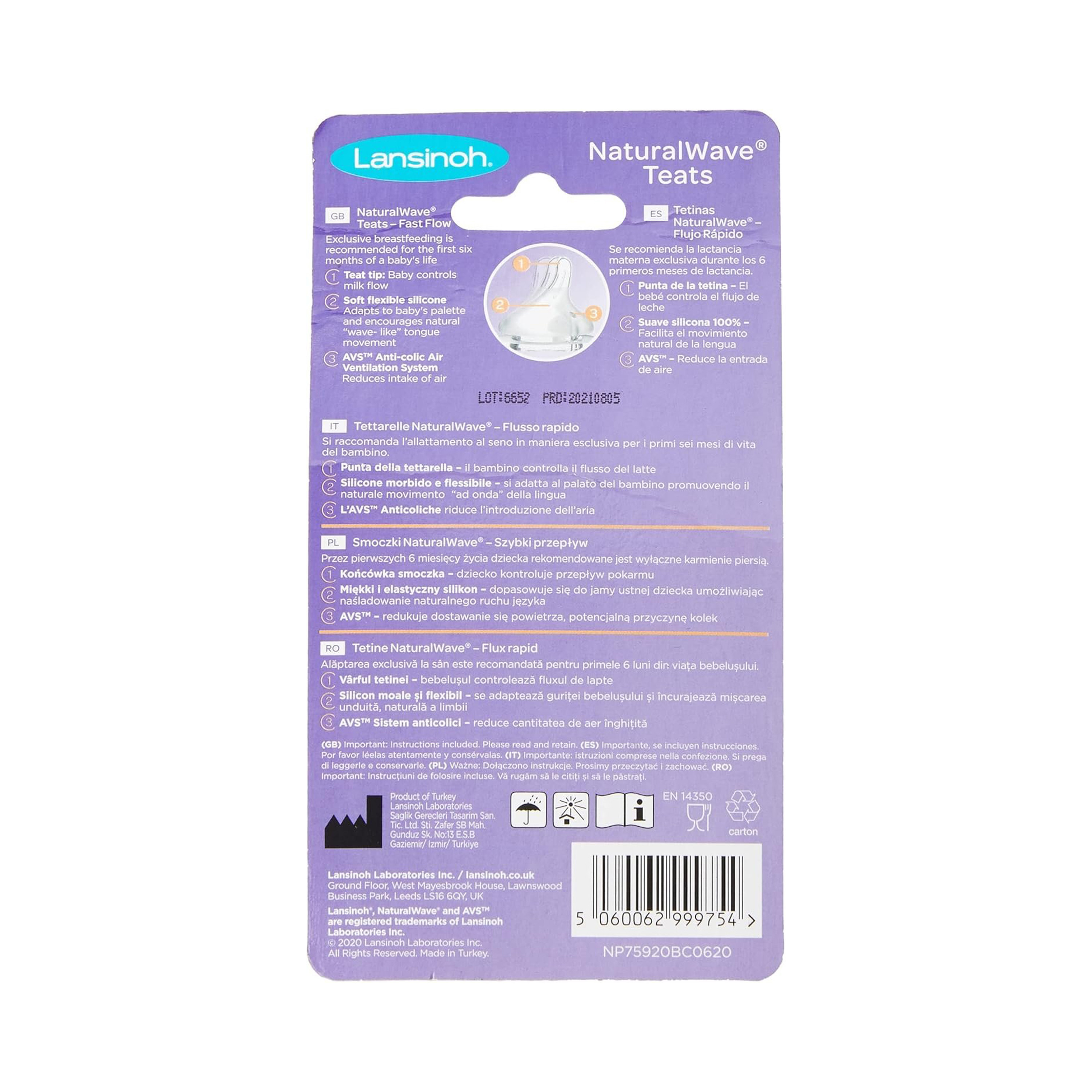 Lansinoh 2-Piece NaturalWave Fast Flow Teats-baby-feeding-feedingbottles-bottlesandteats-image-3